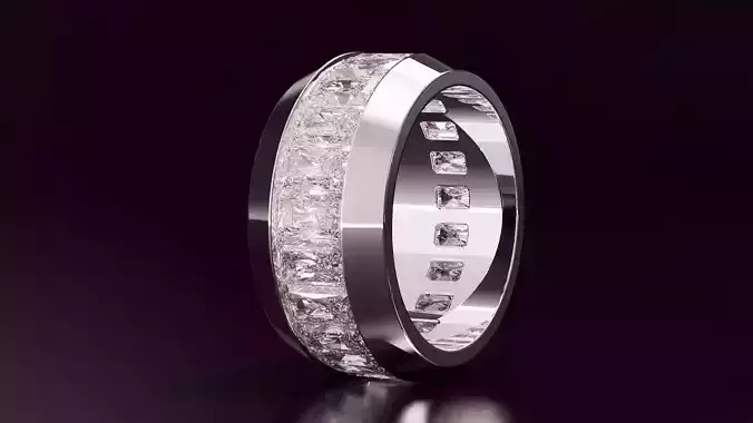channel set radiant eternity band N11 54EU size 3D print model
