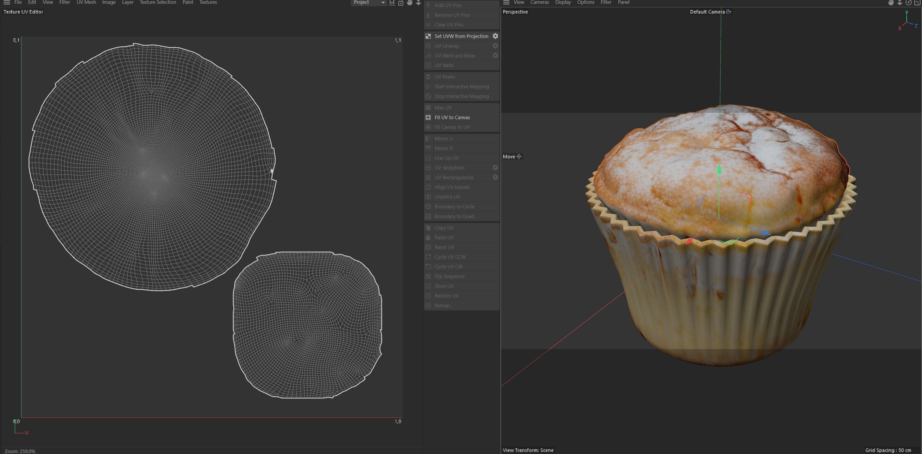 Muffin 9  Low-poly 3D model_6