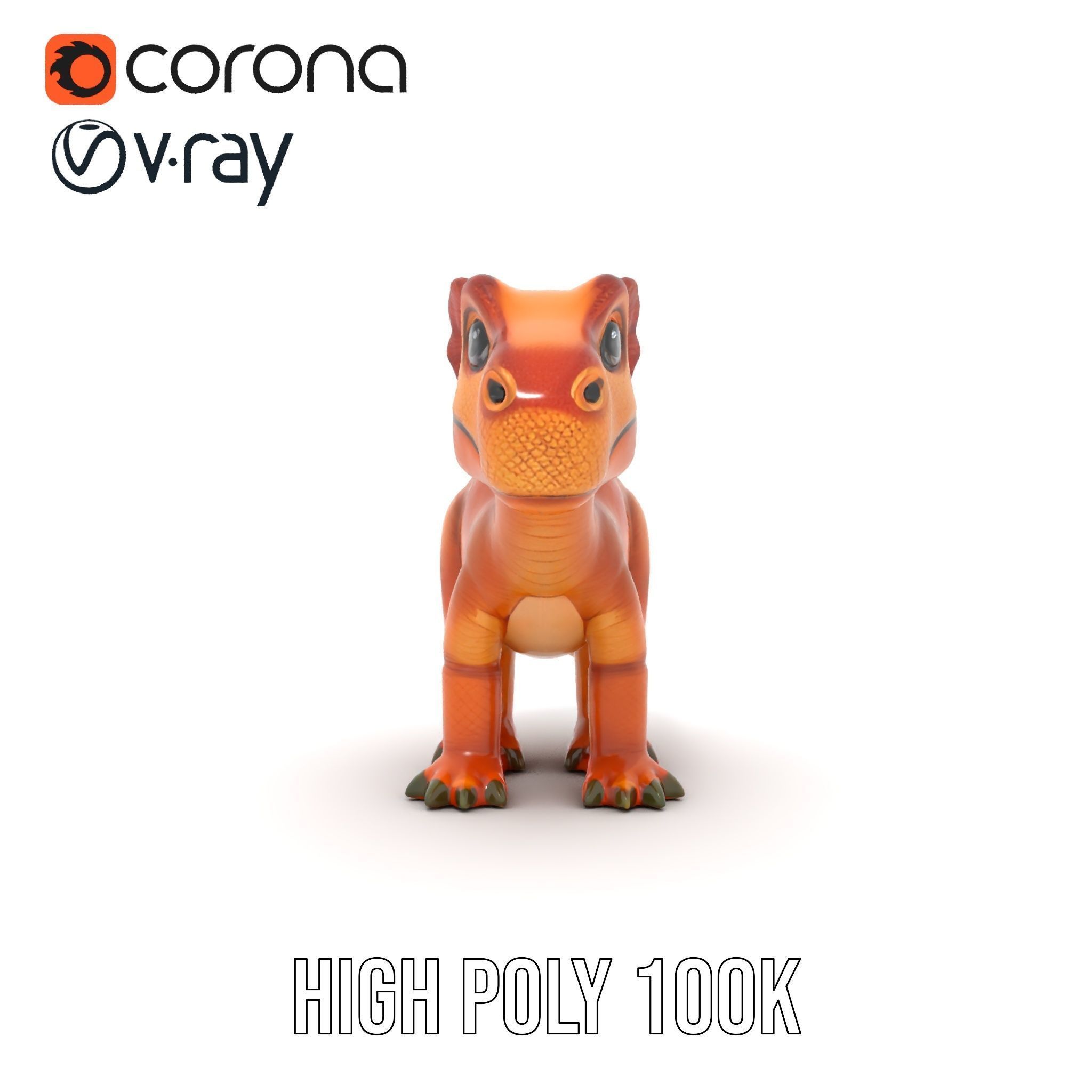 Cartoon Dinosaur Model Pack Stylized Toy Design Low-poly 3D model_16