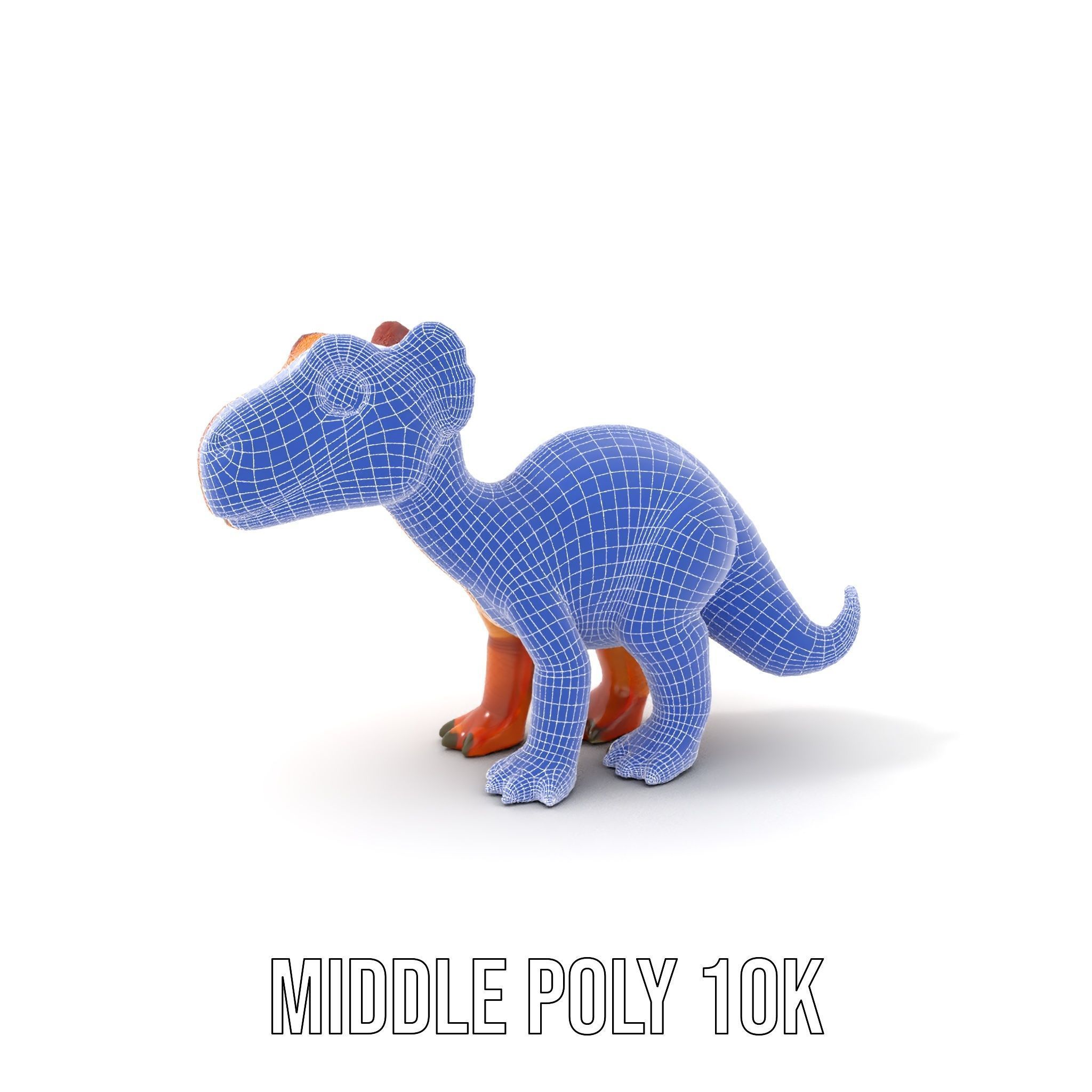 Cartoon Dinosaur Model Pack Stylized Toy Design Low-poly 3D model_12
