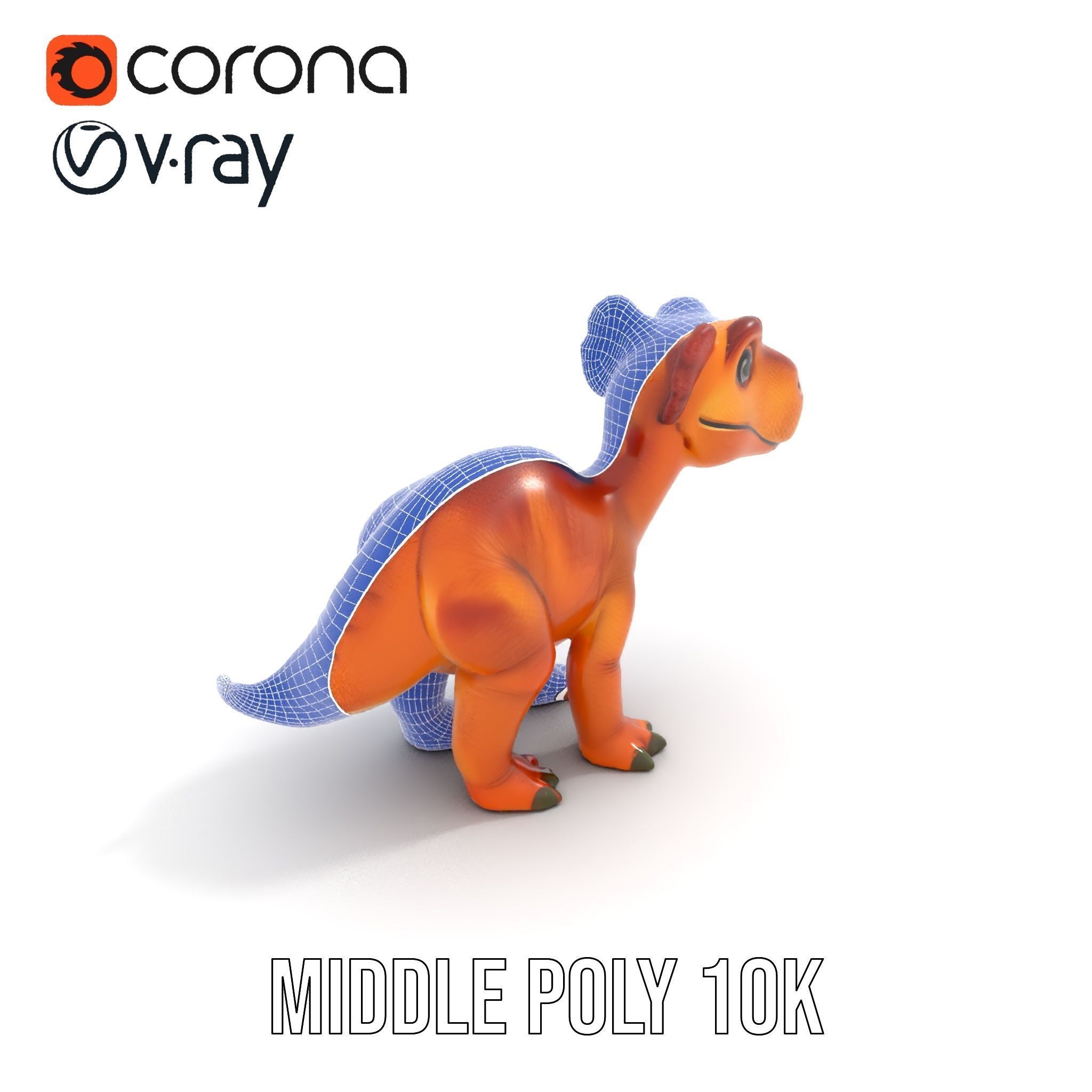 Cartoon Dinosaur Model Pack Stylized Toy Design Low-poly 3D model_20