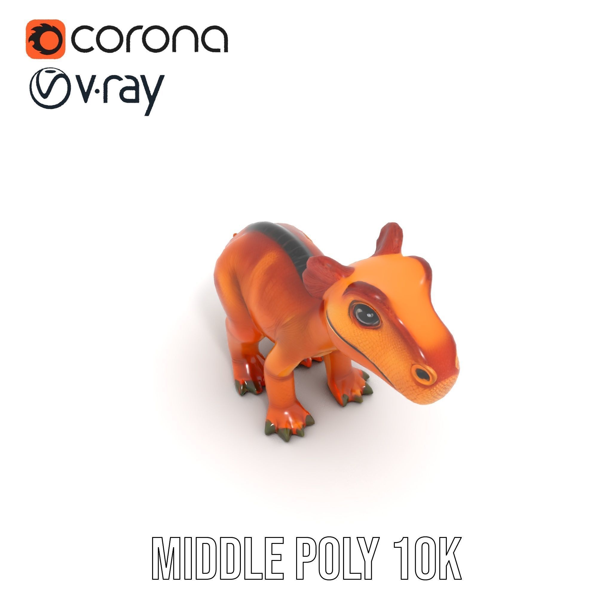 Cartoon Dinosaur Model Pack Stylized Toy Design Low-poly 3D model_17