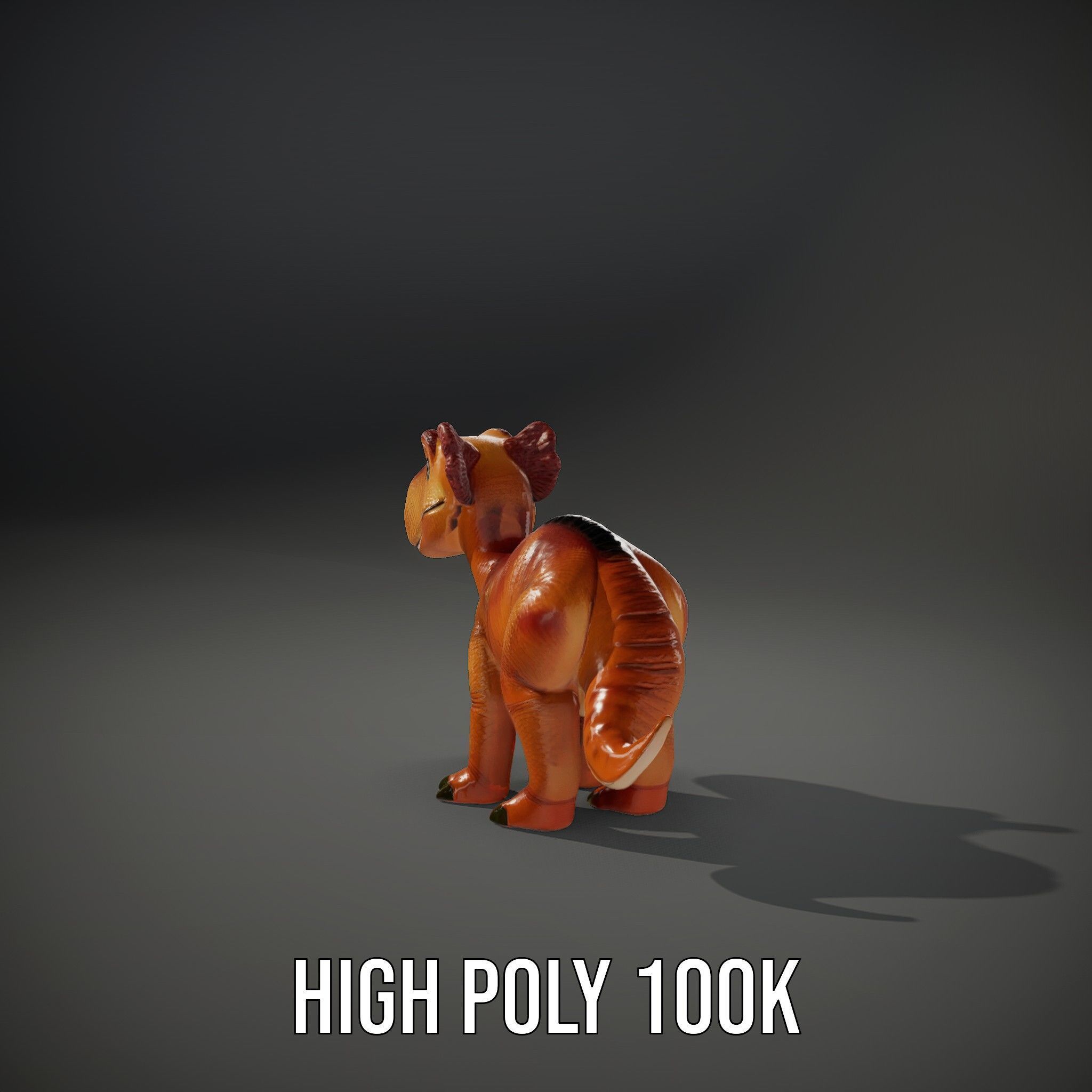 Cartoon Dinosaur Model Pack Stylized Toy Design Low-poly 3D model_22