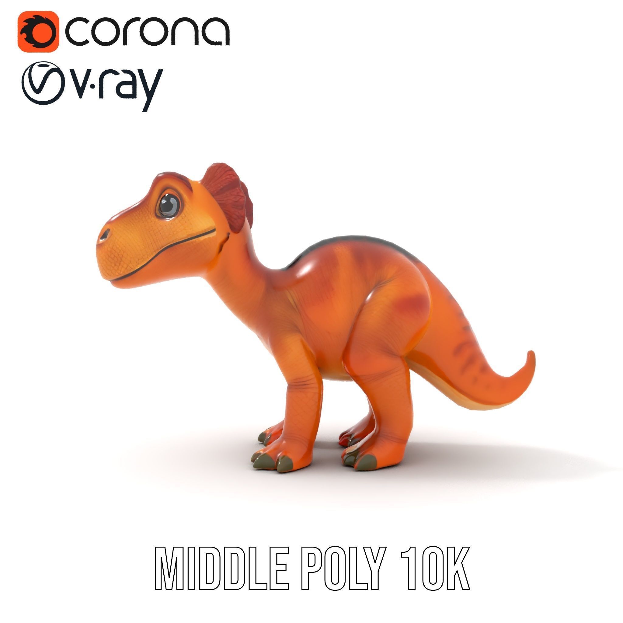 Cartoon Dinosaur Model Pack Stylized Toy Design Low-poly 3D model_9