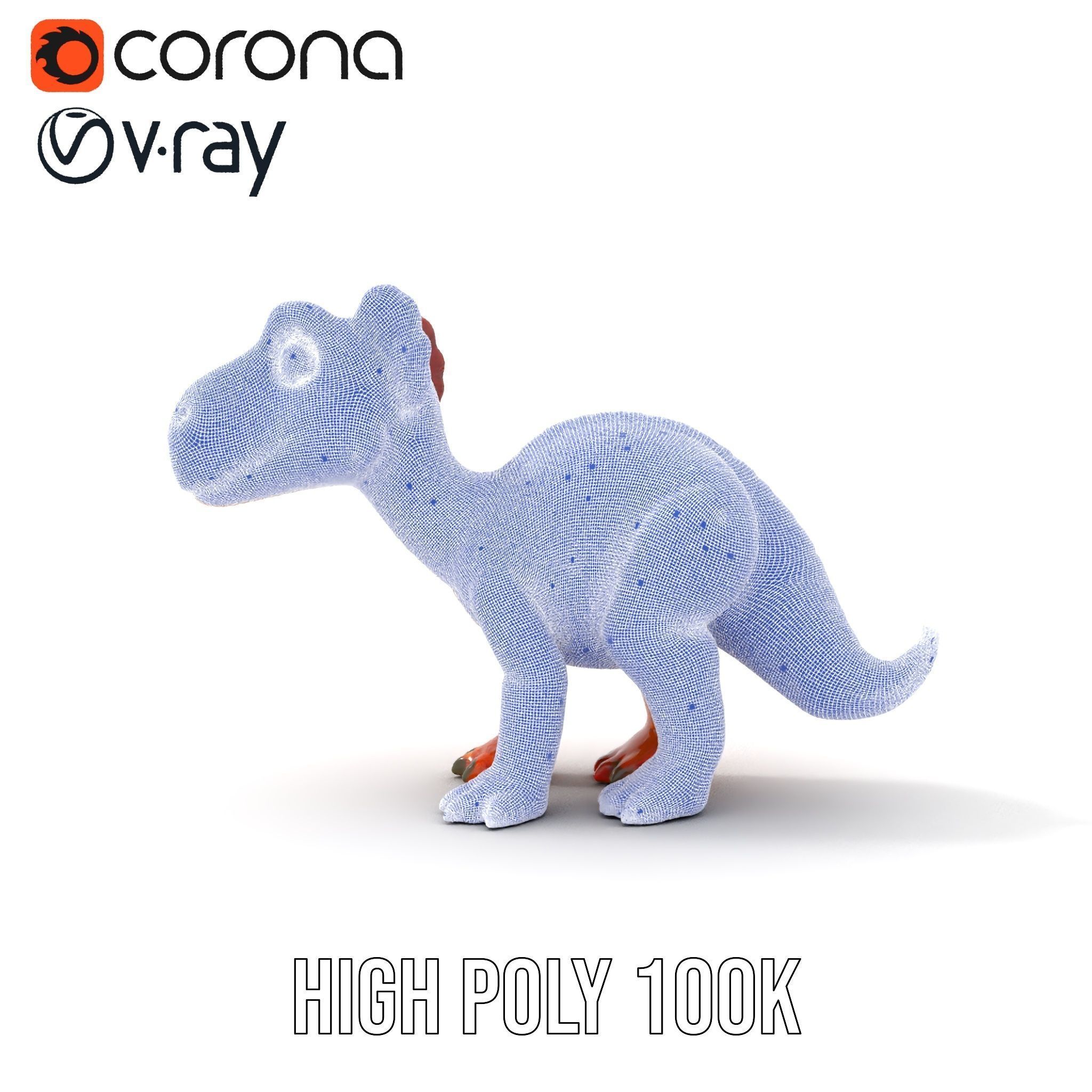 Cartoon Dinosaur Model Pack Stylized Toy Design Low-poly 3D model_33