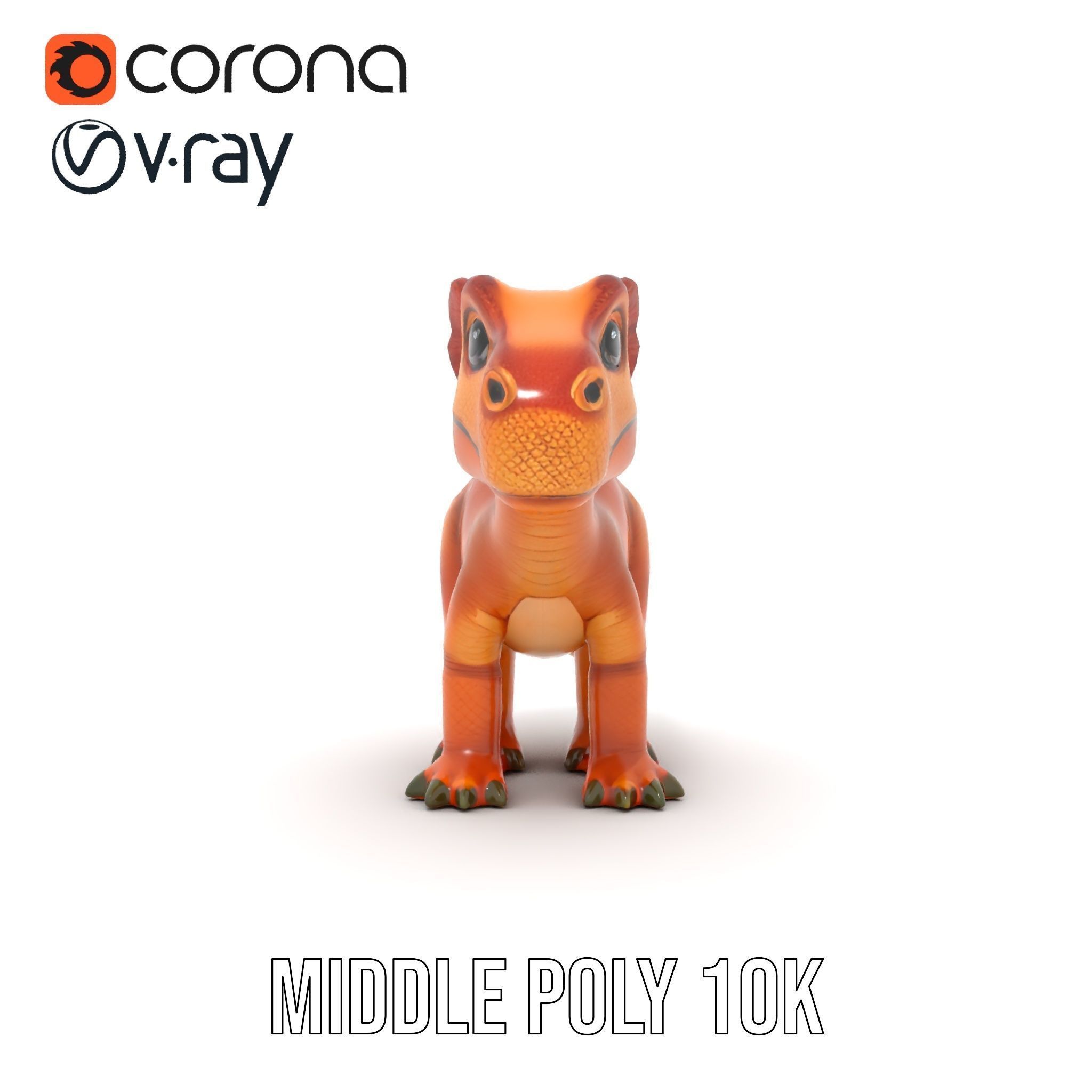 Cartoon Dinosaur Model Pack Stylized Toy Design Low-poly 3D model_14