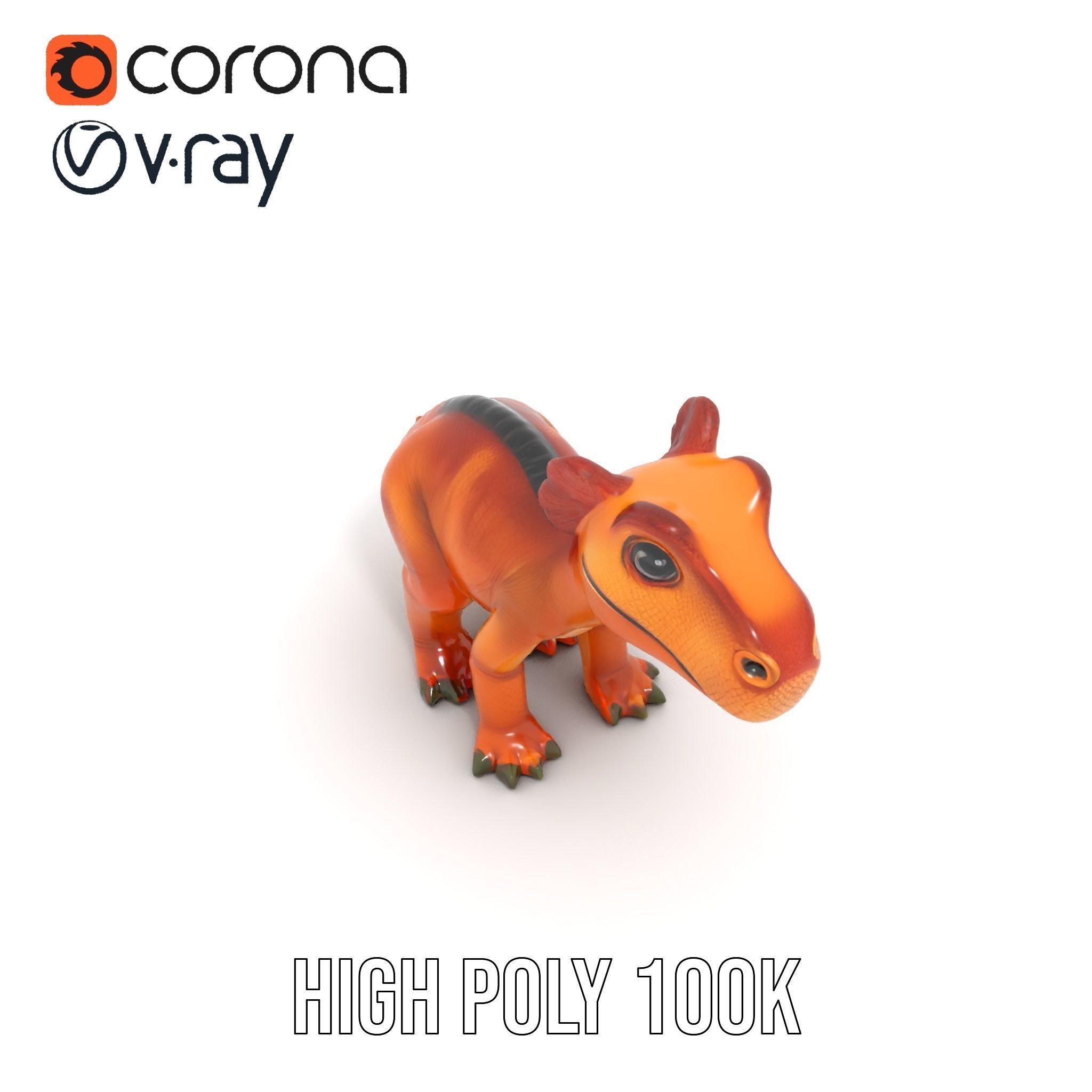 Cartoon Dinosaur Model Pack Stylized Toy Design Low-poly 3D model_11