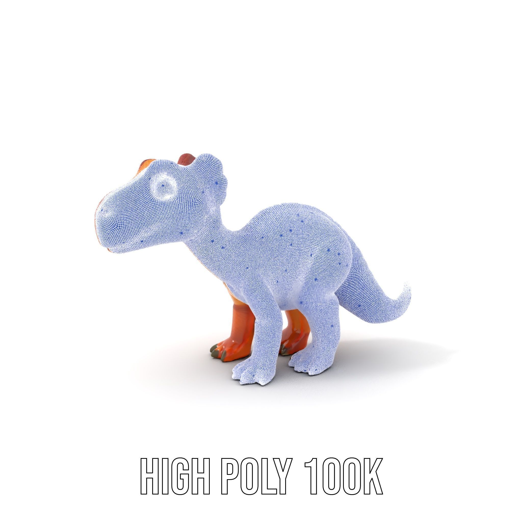 Cartoon Dinosaur Model Pack Stylized Toy Design Low-poly 3D model_4