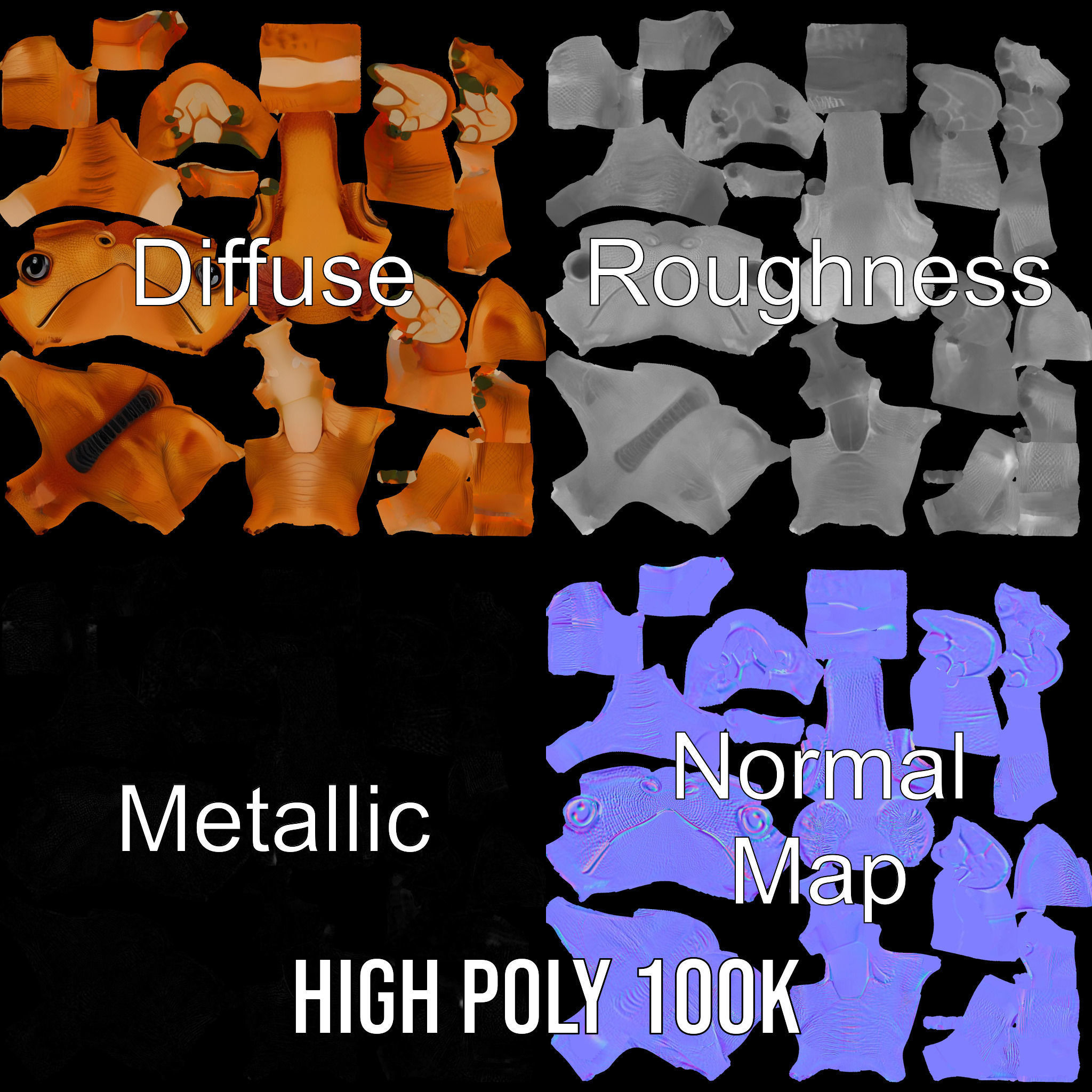 Cartoon Dinosaur Model Pack Stylized Toy Design Low-poly 3D model_3