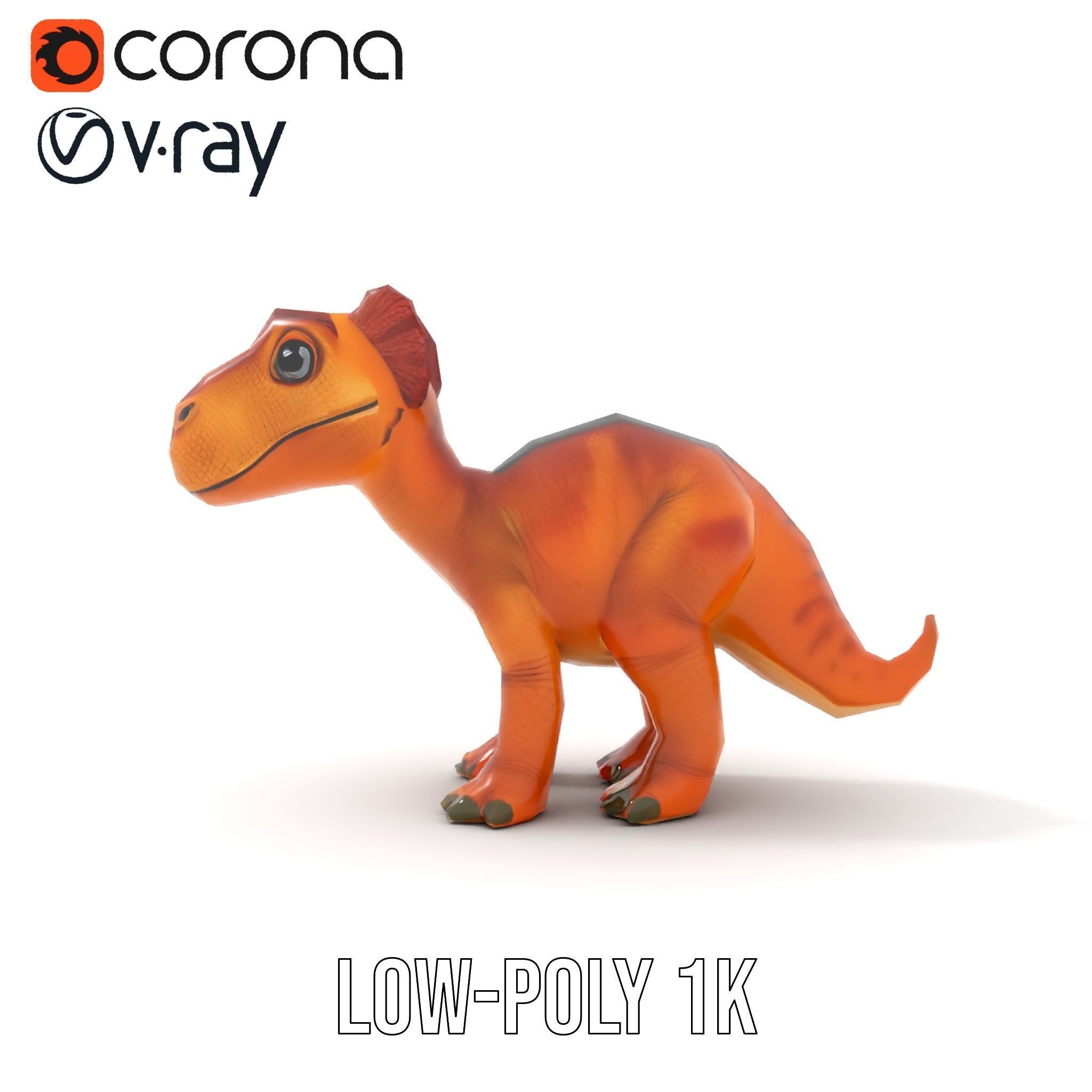 Cartoon Dinosaur Model Pack Stylized Toy Design Low-poly 3D model_15