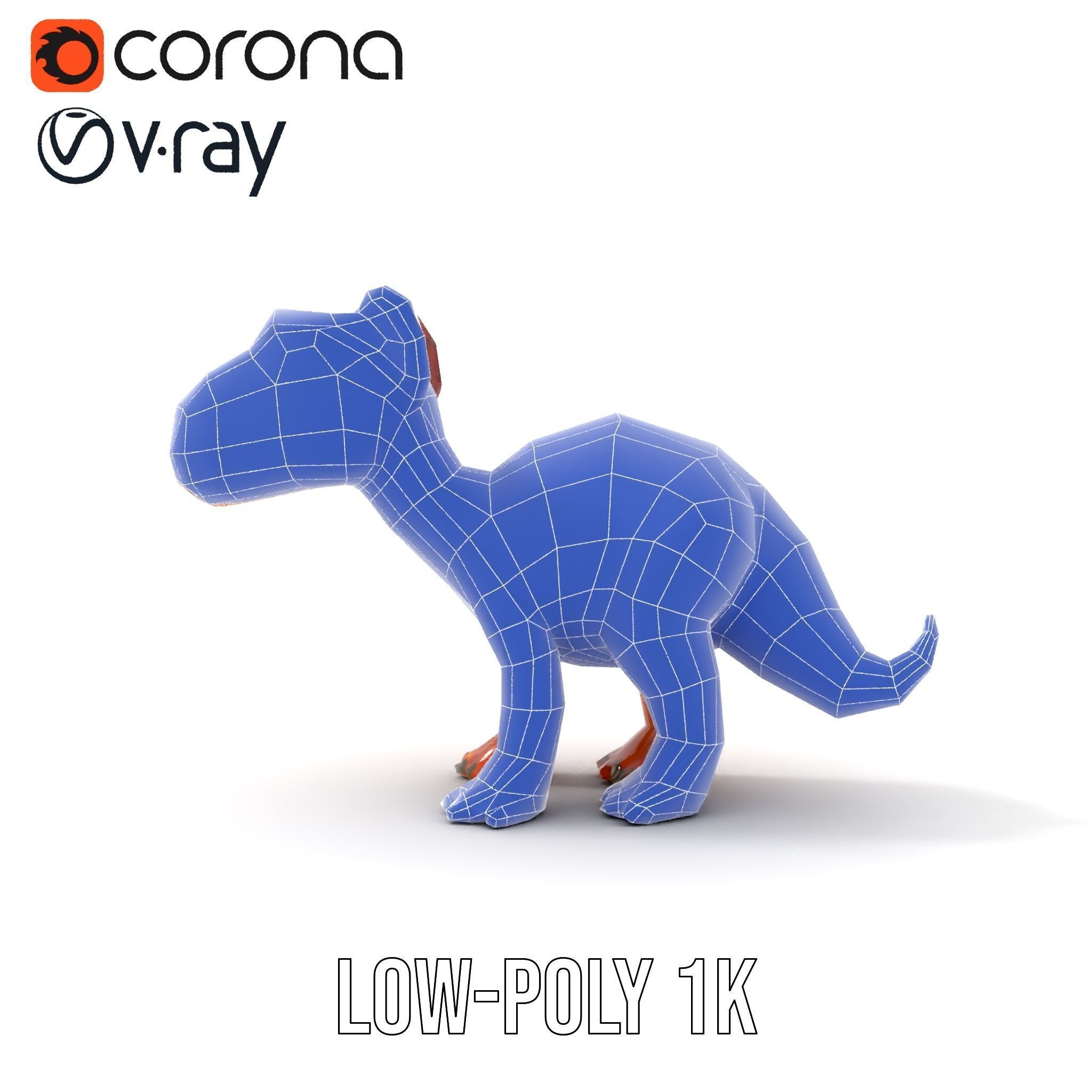 Cartoon Dinosaur Model Pack Stylized Toy Design Low-poly 3D model_27