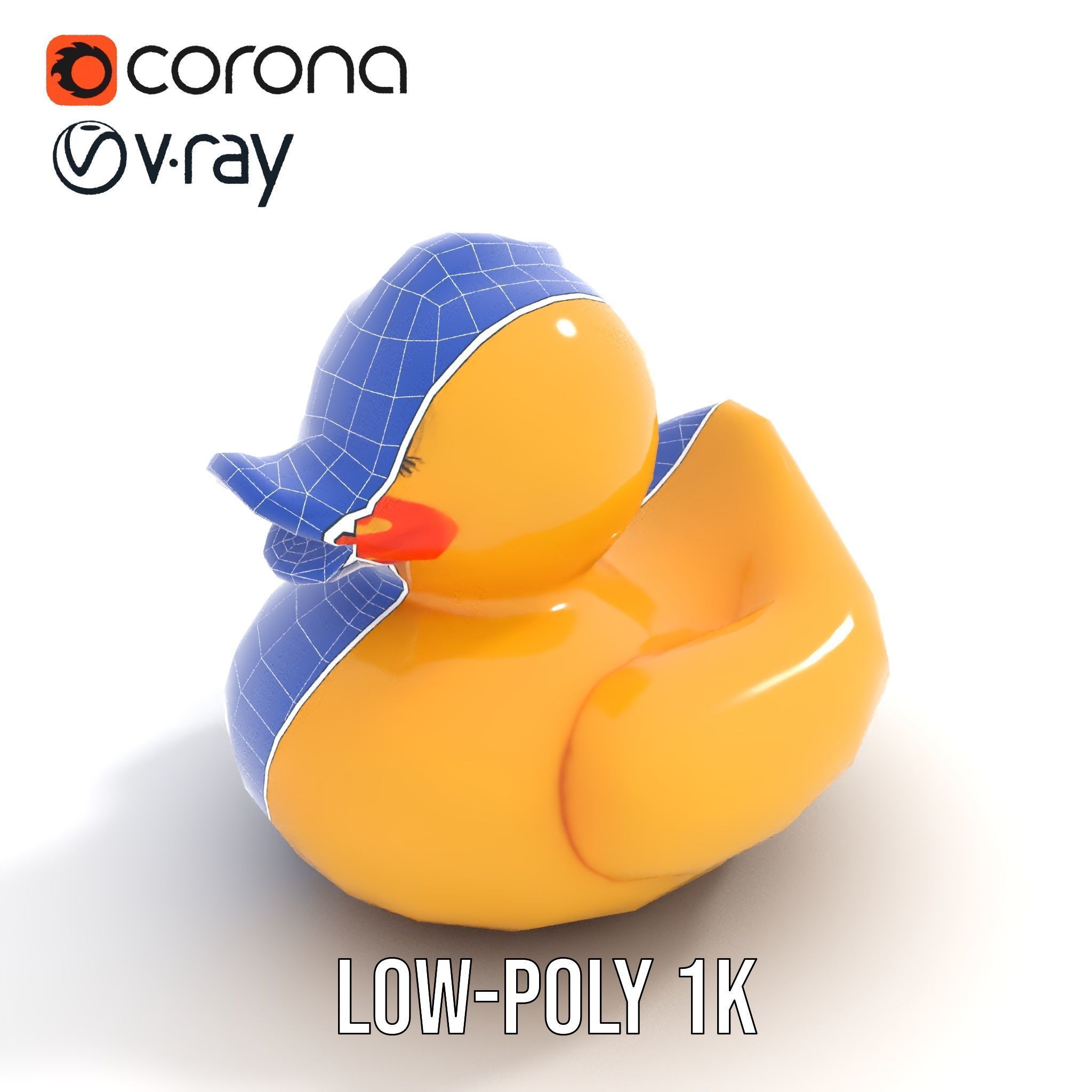 Yellow Rubber Duck D model pack Low-poly 3D model_21