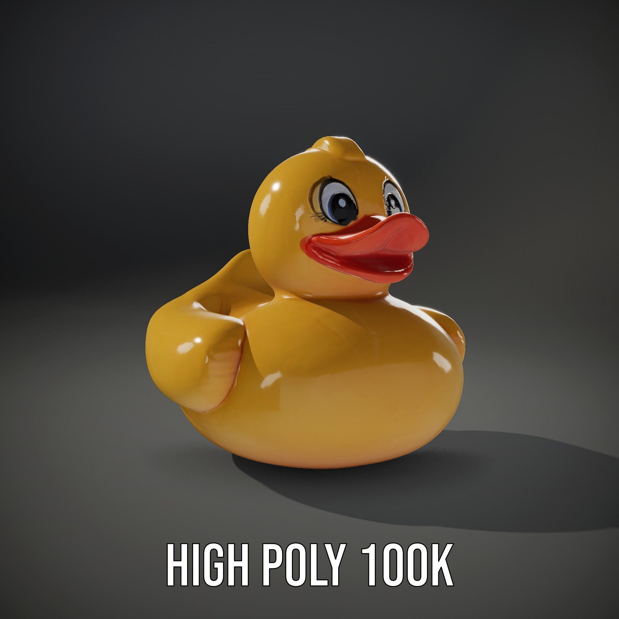 Yellow Rubber Duck D model pack Low-poly 3D model_8