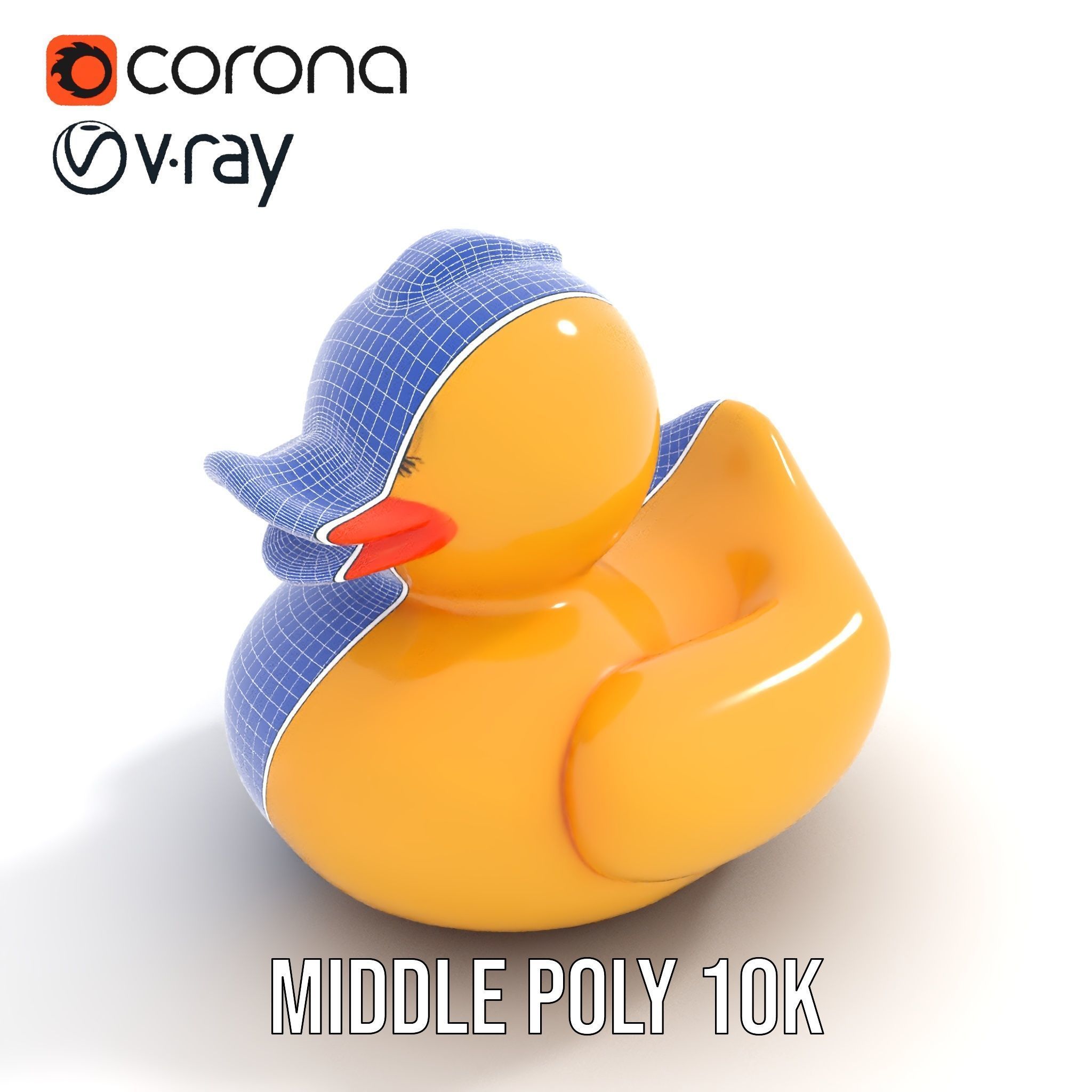Yellow Rubber Duck D model pack Low-poly 3D model_20