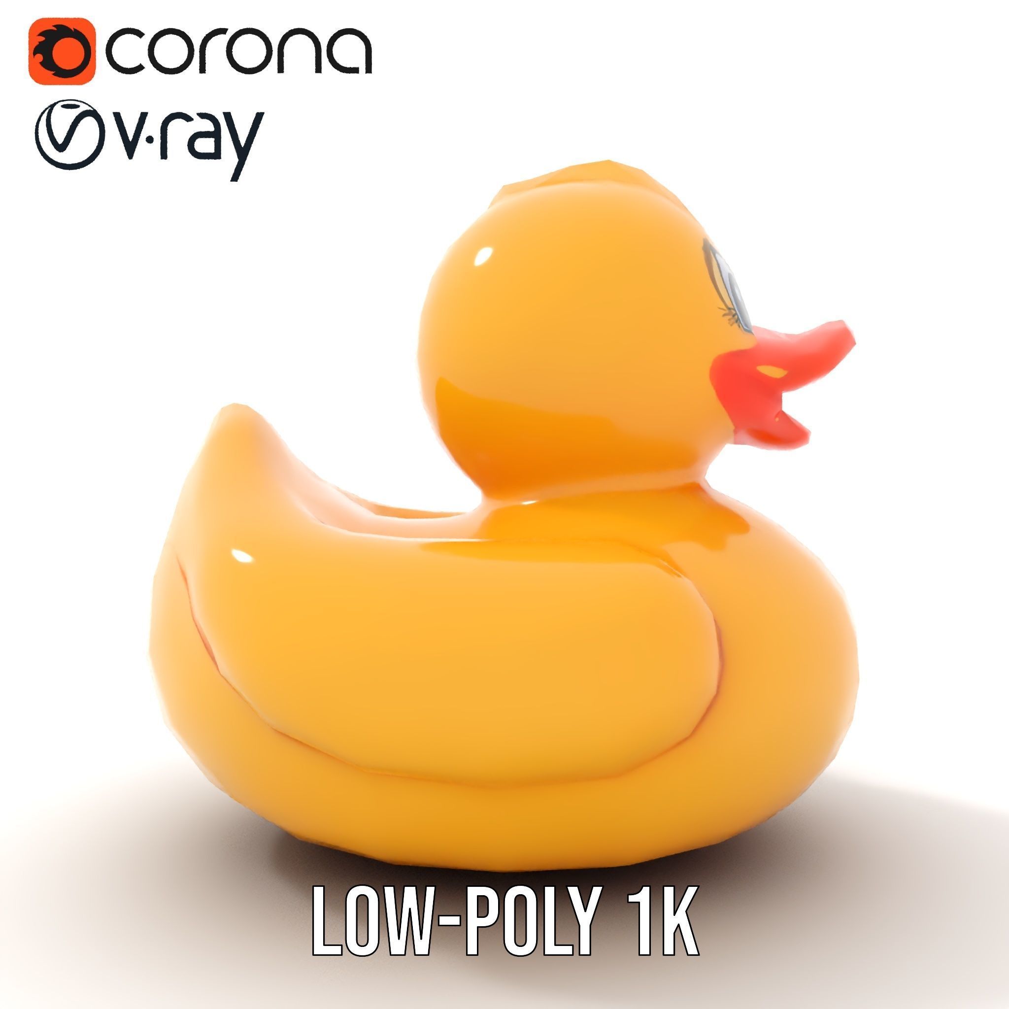 Yellow Rubber Duck D model pack Low-poly 3D model_7