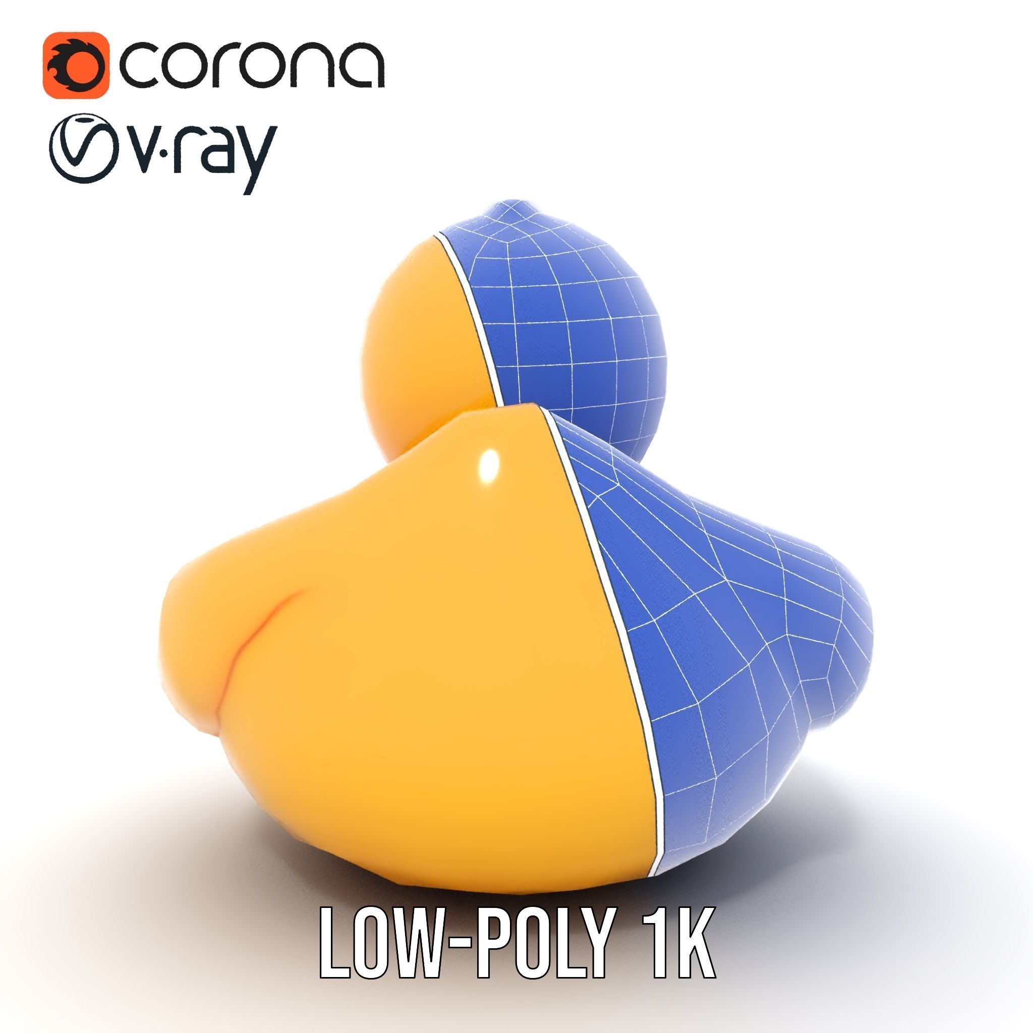 Yellow Rubber Duck D model pack Low-poly 3D model_30