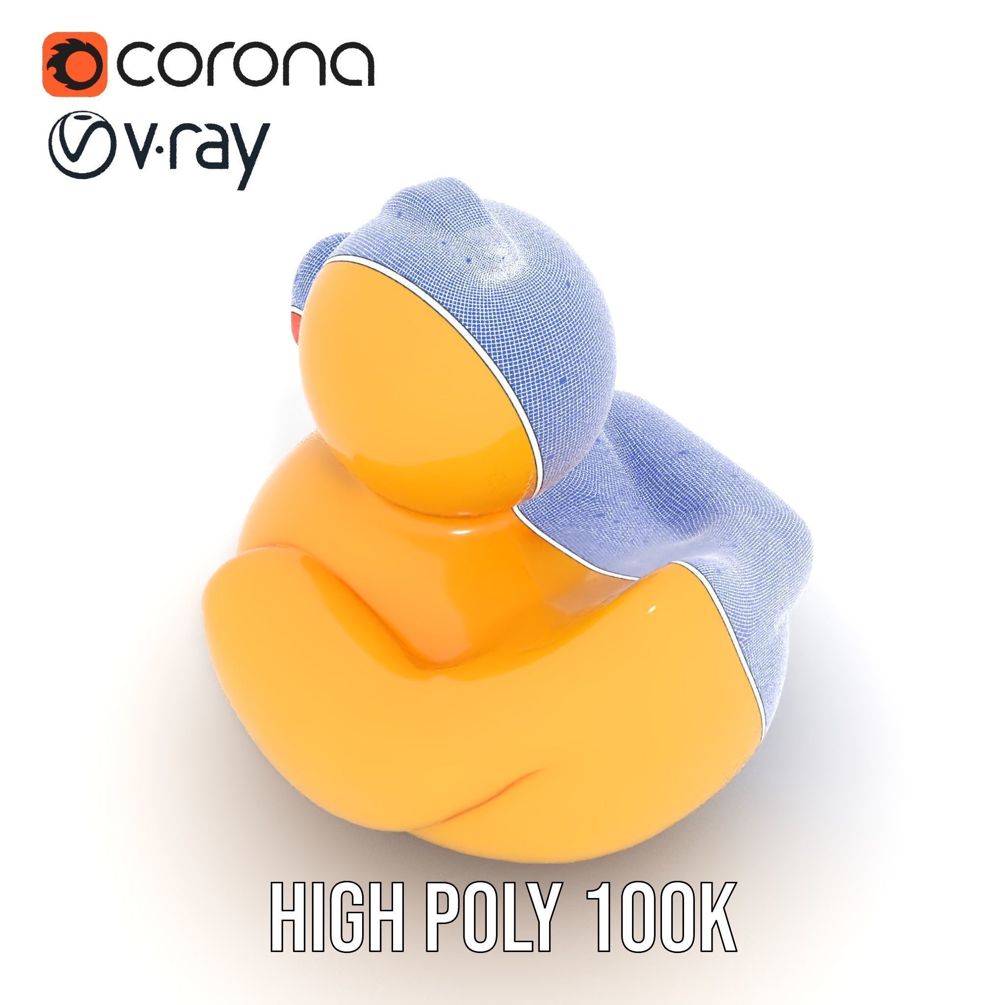 Yellow Rubber Duck D model pack Low-poly 3D model_32