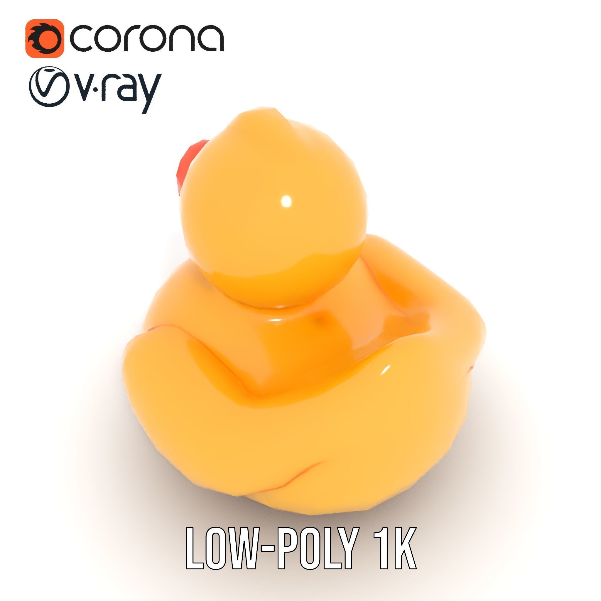 Yellow Rubber Duck D model pack Low-poly 3D model_12