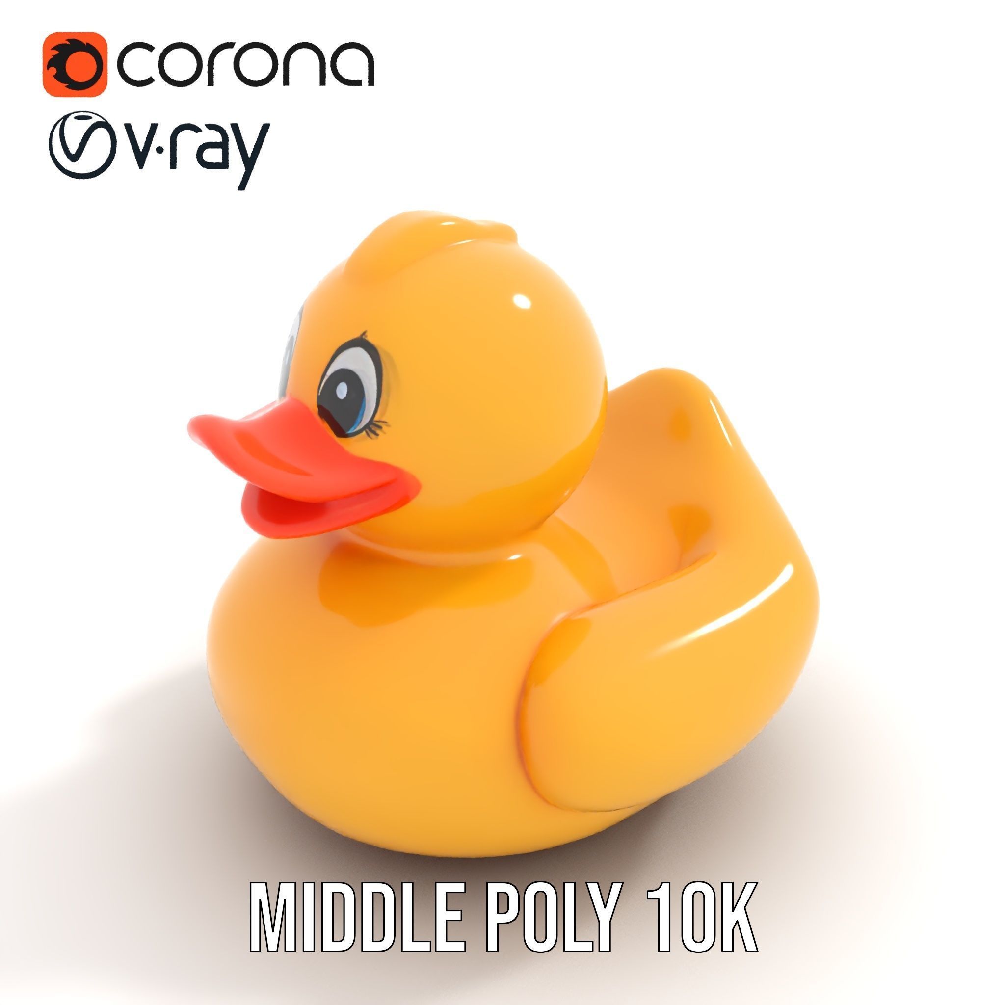 Yellow Rubber Duck D model pack Low-poly 3D model_15