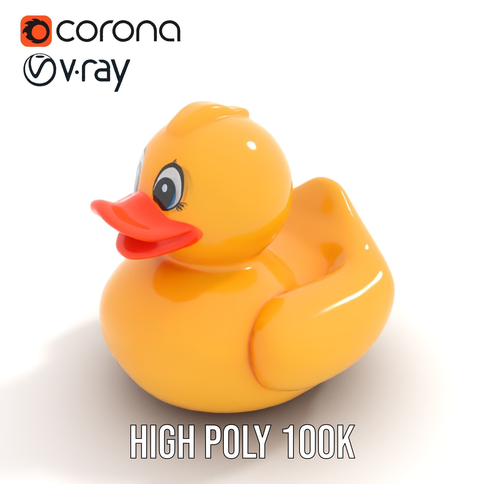 Yellow Rubber Duck D model pack Low-poly 3D model_25