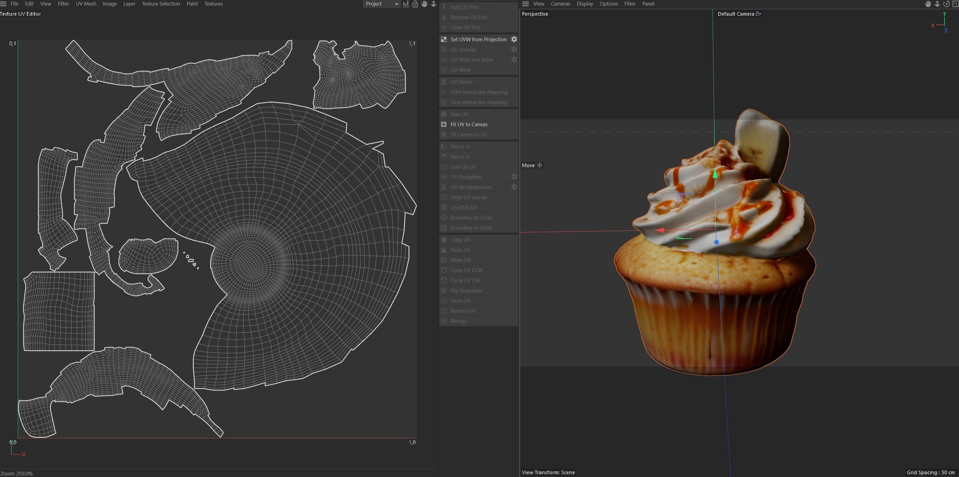 Muffin 12  Low-poly 3D model_8