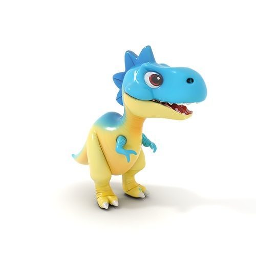 Cute Cartoon Dinosaur D Model Pack Low-poly 3D model