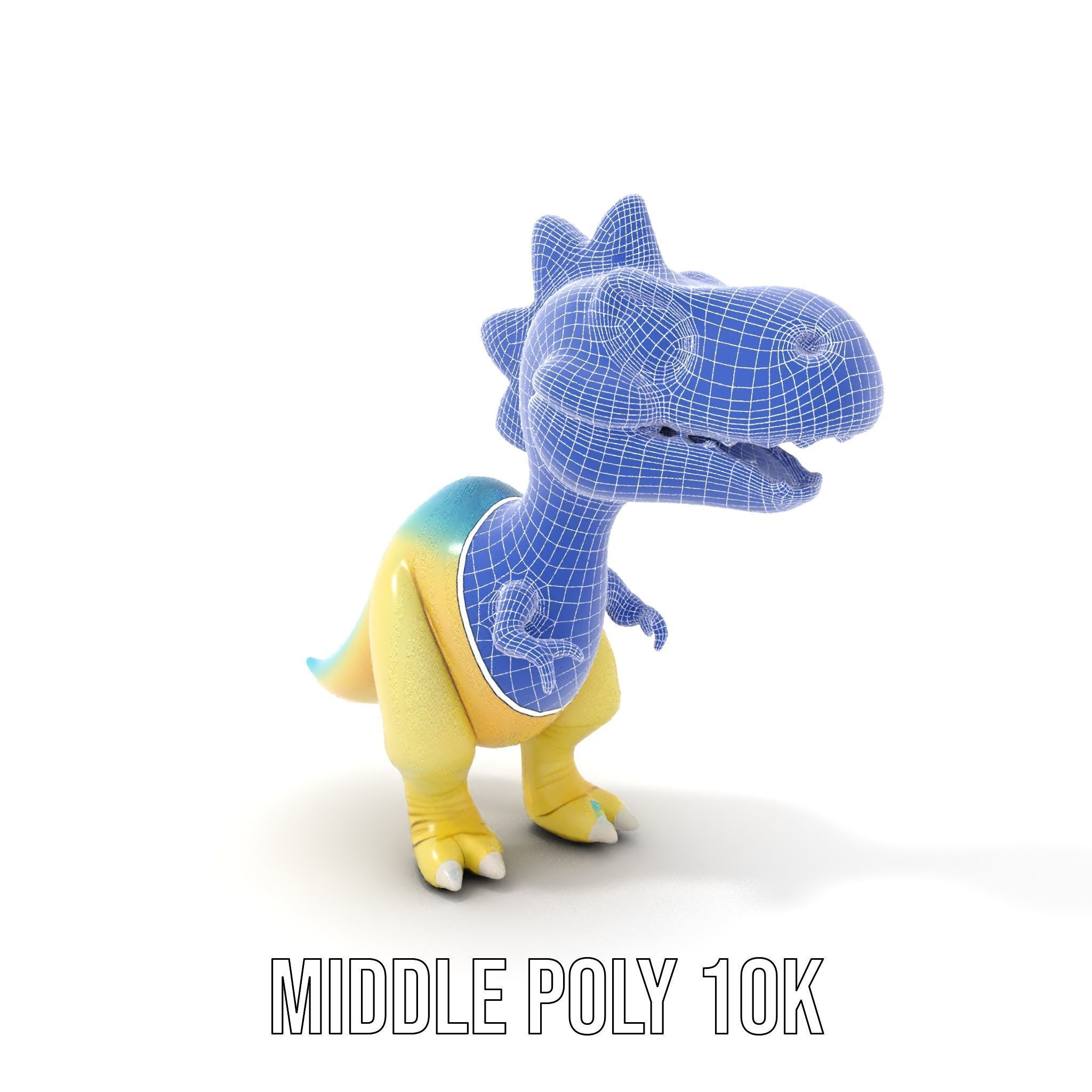 Cute Cartoon Dinosaur D Model Pack Low-poly 3D model_18