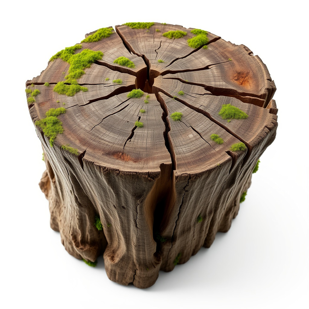Mossy Tree Stump Model Pack with Natural Texture Low-poly 3D model_2