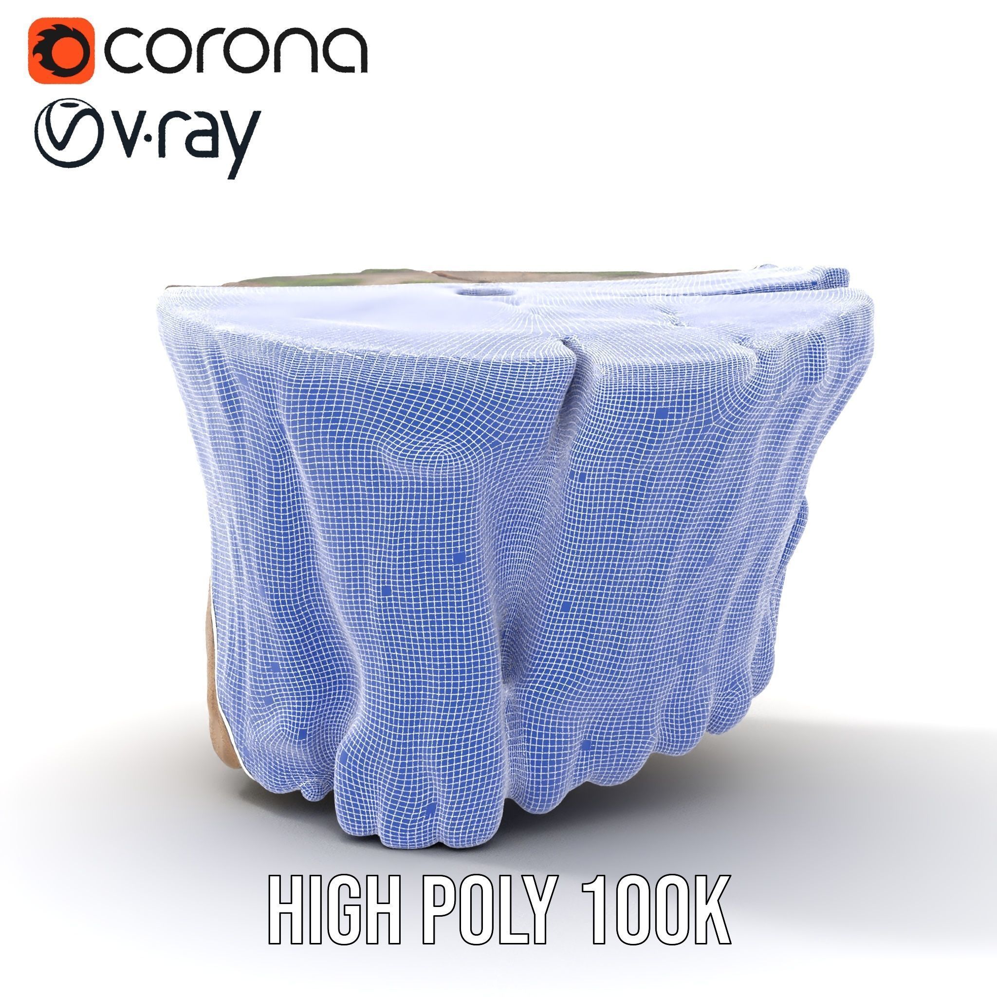 Mossy Tree Stump Model Pack with Natural Texture Low-poly 3D model_32