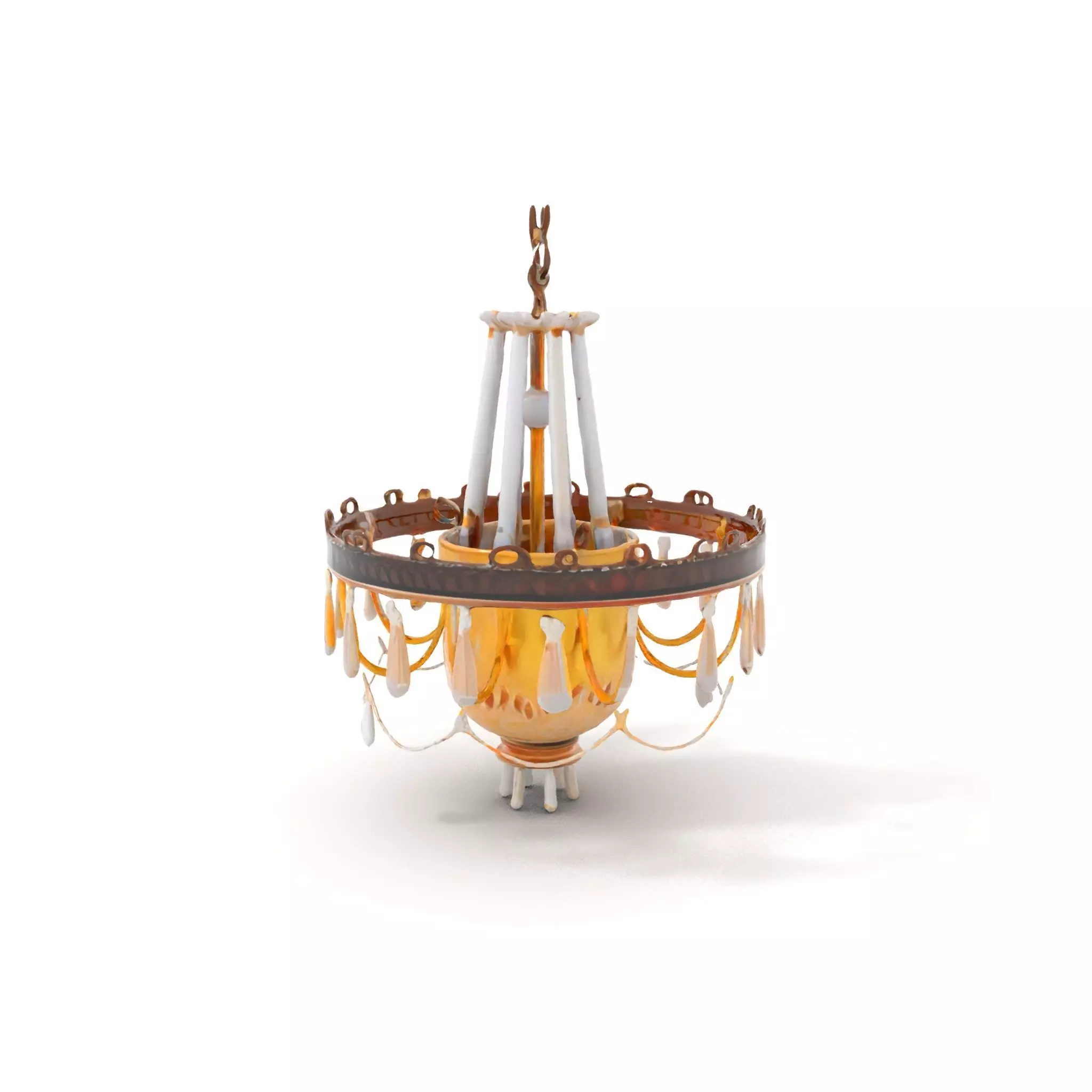 Elegant Crystal Chandelier Model Pack with Detailed Design Low-poly 3D model_0