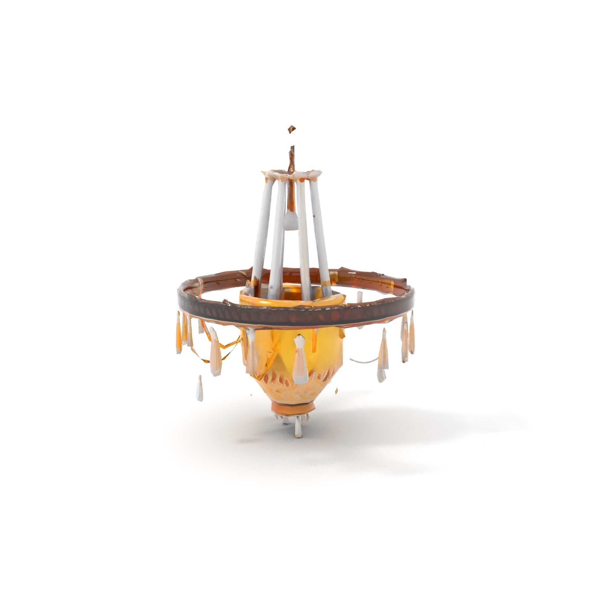 Elegant Crystal Chandelier Model Pack with Detailed Design Low-poly 3D model_7
