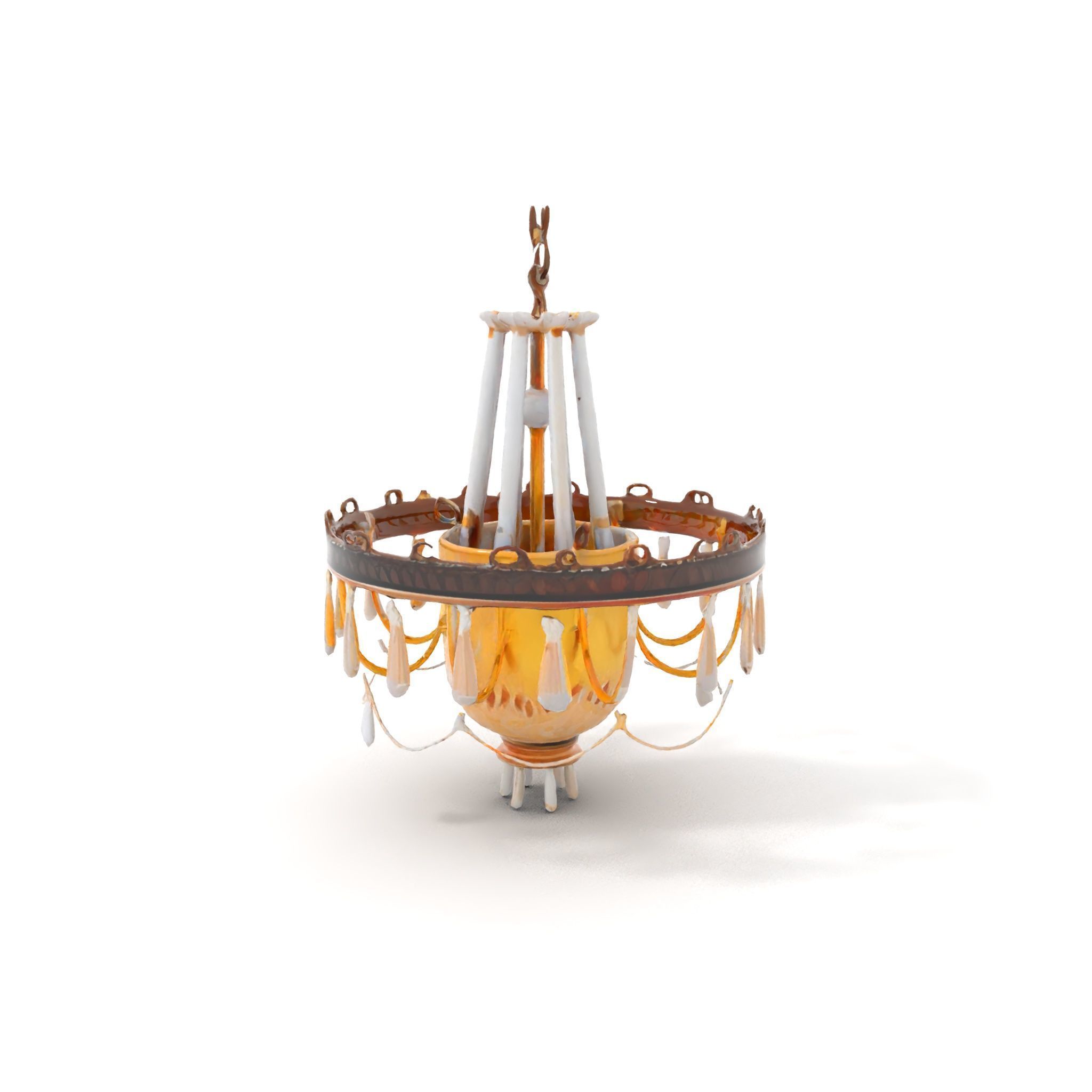 Elegant Crystal Chandelier Model Pack with Detailed Design Low-poly 3D model_6