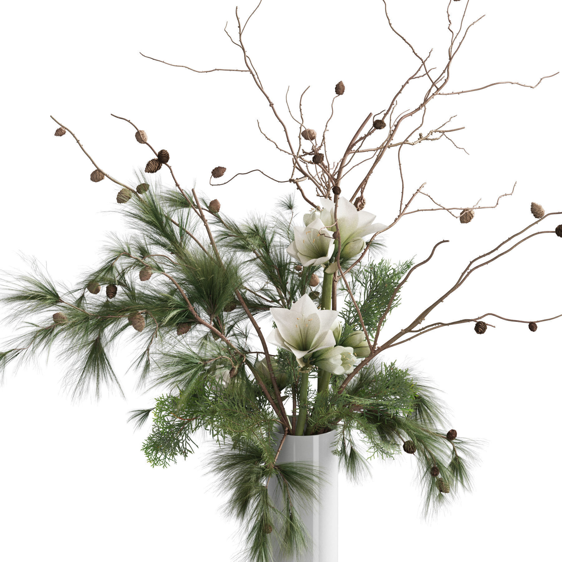 Flower In Vase 80 3D model_2