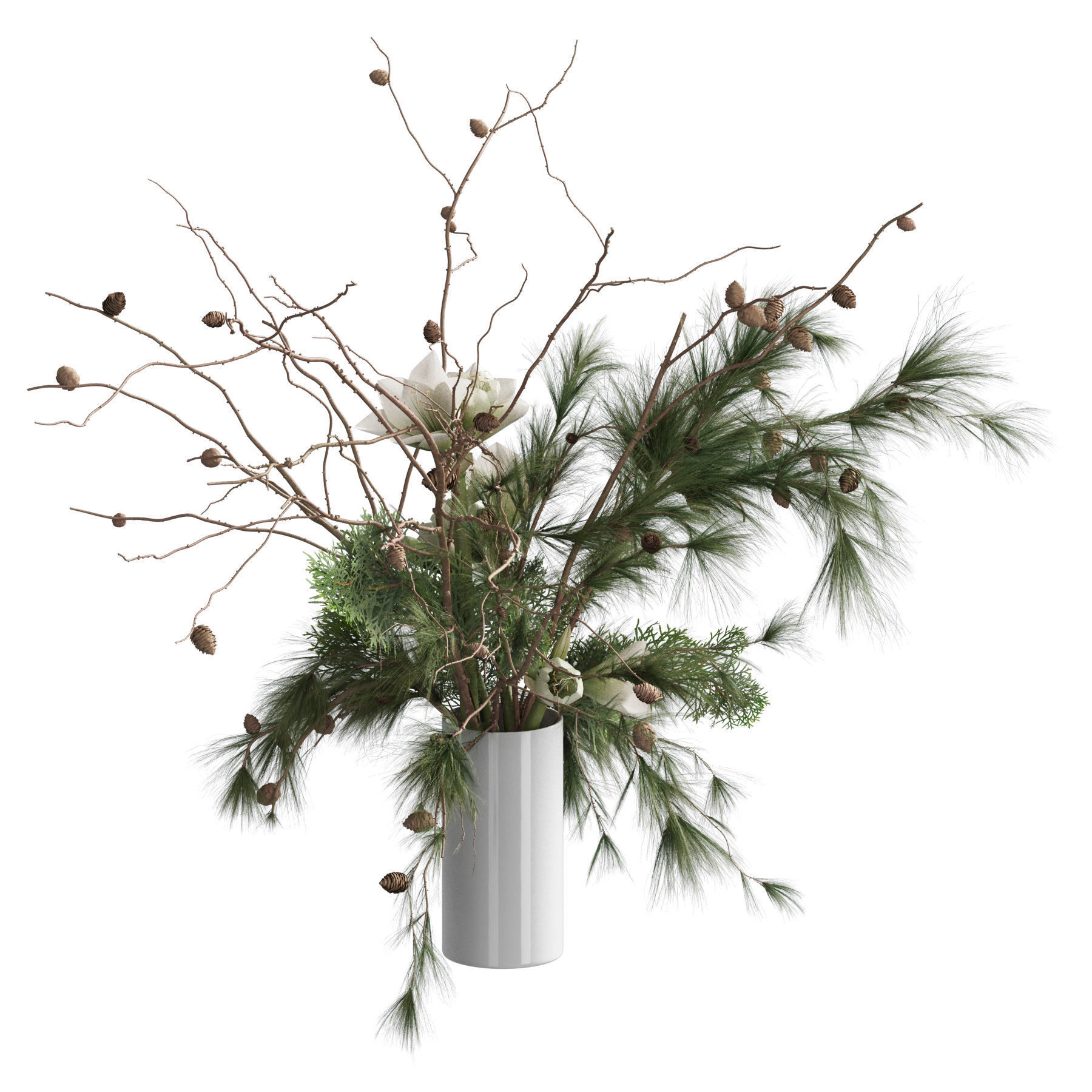 Flower In Vase 80 3D model_3