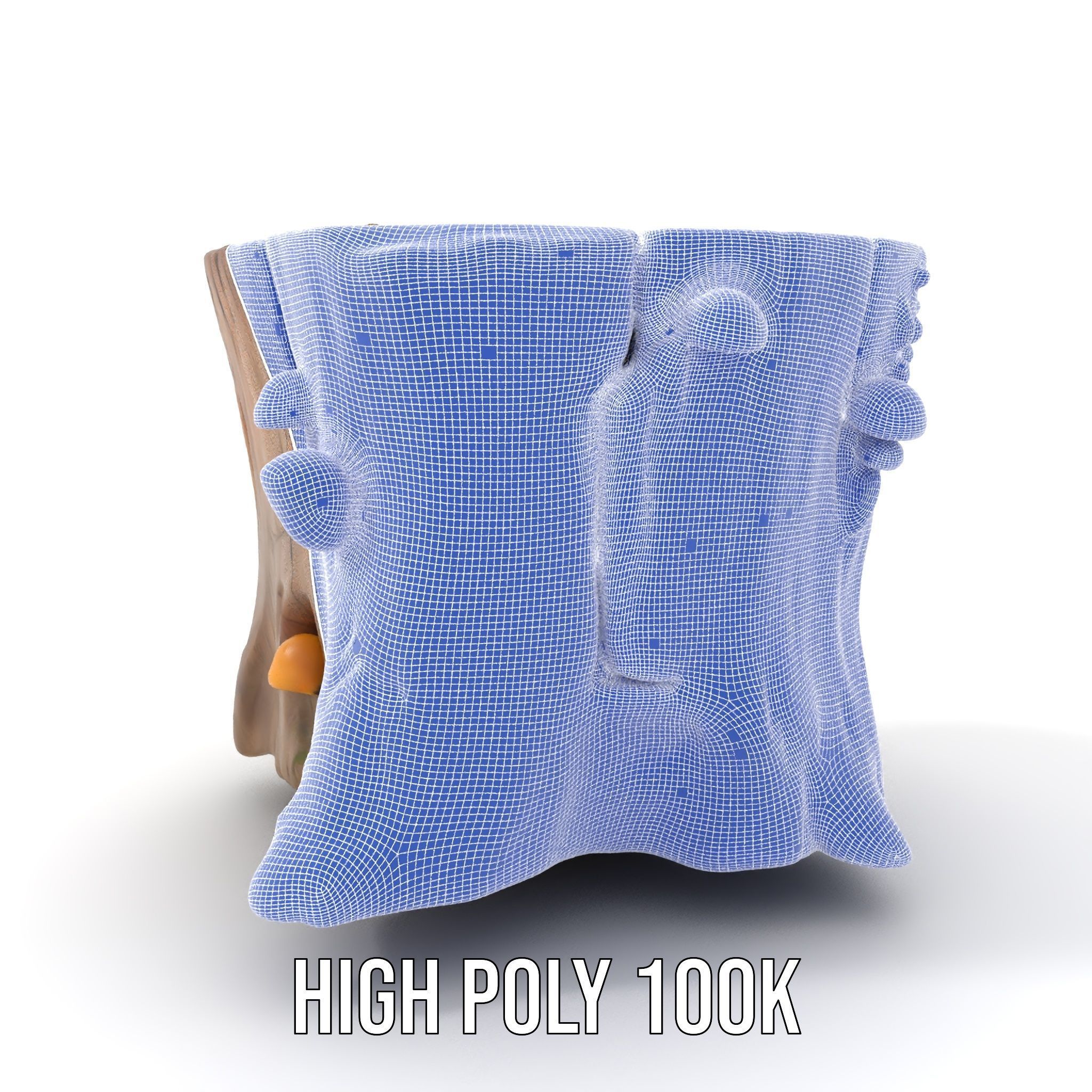 Forest Tree Stump with Moss and Fungi Model Pack Low-poly 3D model_4