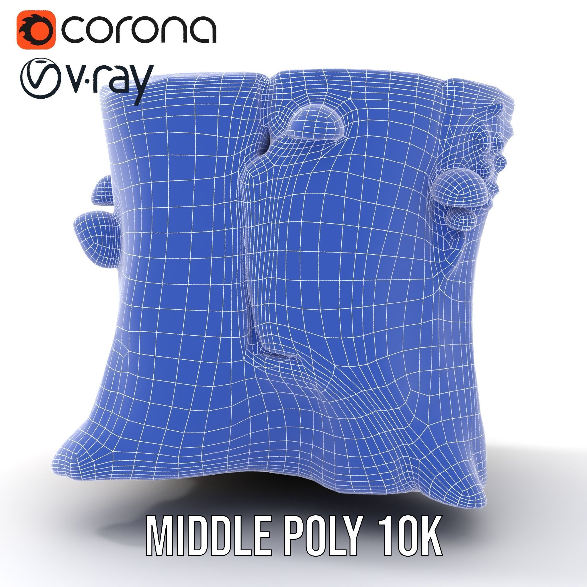 Forest Tree Stump with Moss and Fungi Model Pack Low-poly 3D model_21