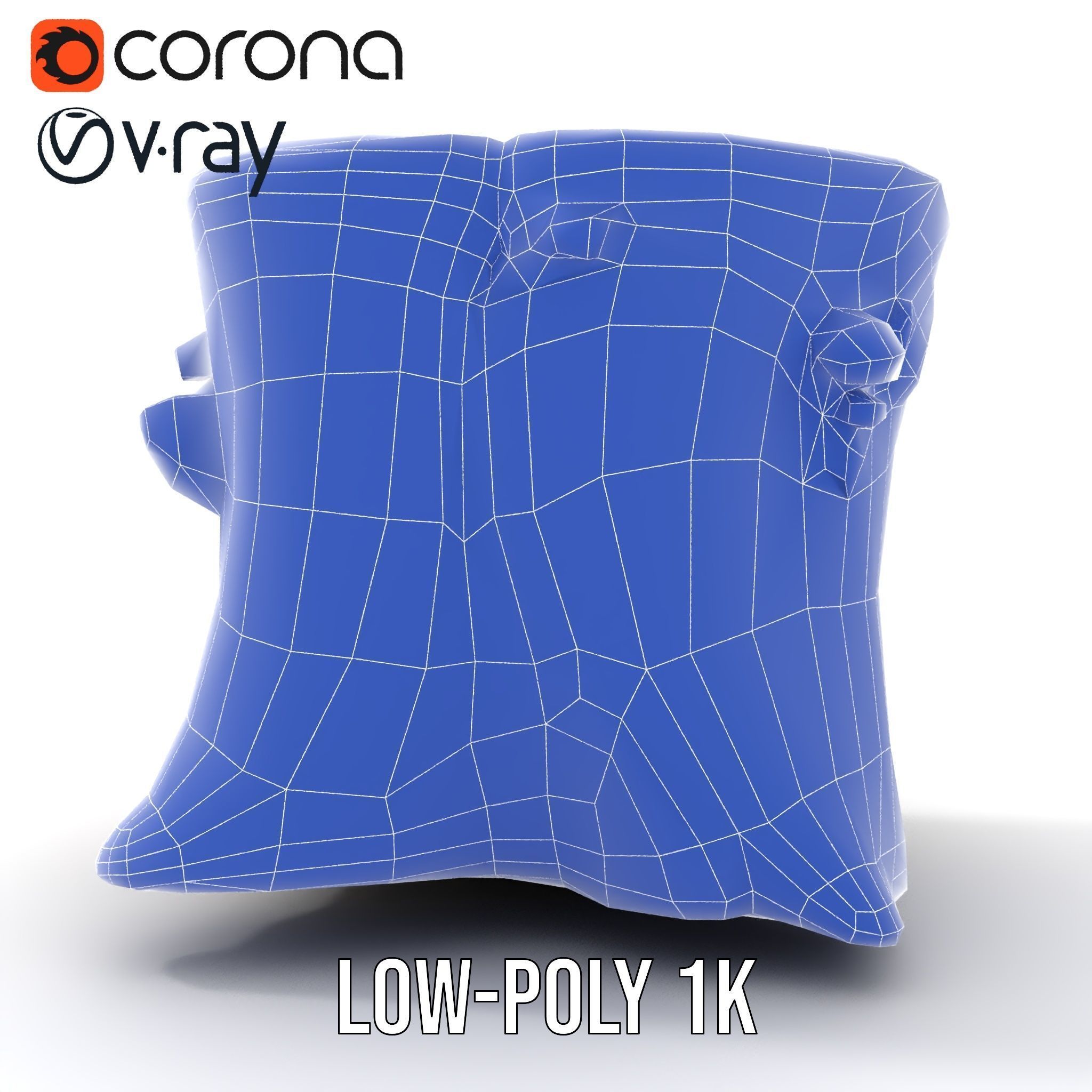 Forest Tree Stump with Moss and Fungi Model Pack Low-poly 3D model_22