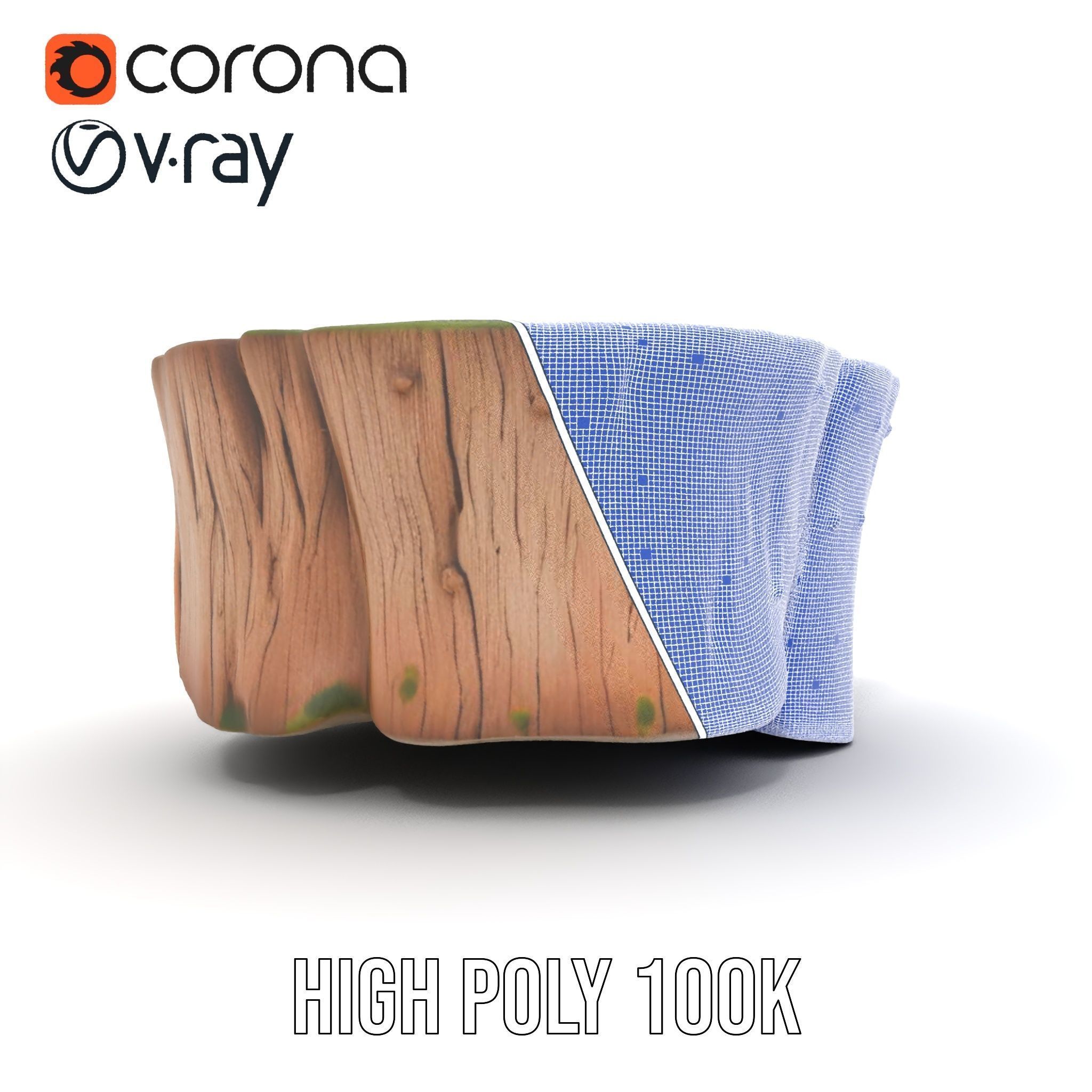 Mossy Tree Stump Model Pack for Nature Scenes Low-poly 3D model_33