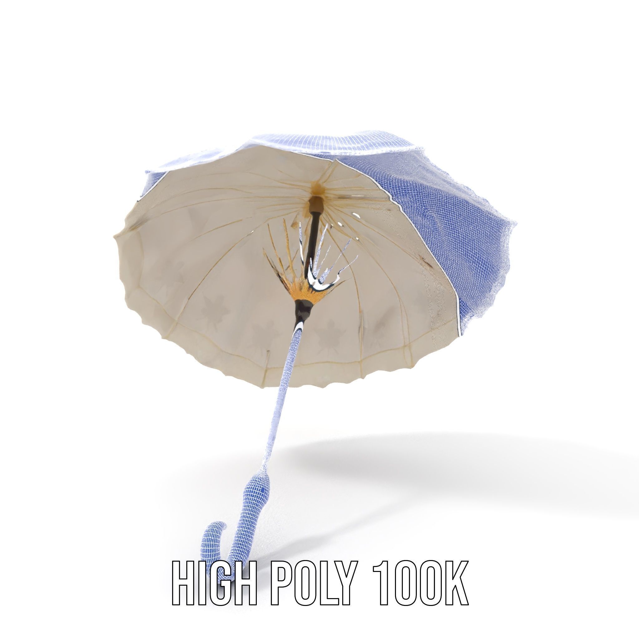 Elegant Lace Parasol Model Pack Low-poly 3D model_4