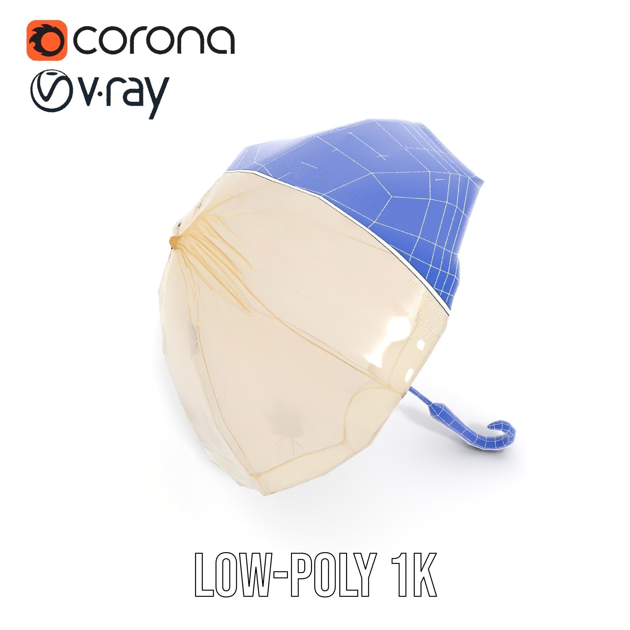 Elegant Lace Parasol Model Pack Low-poly 3D model_25