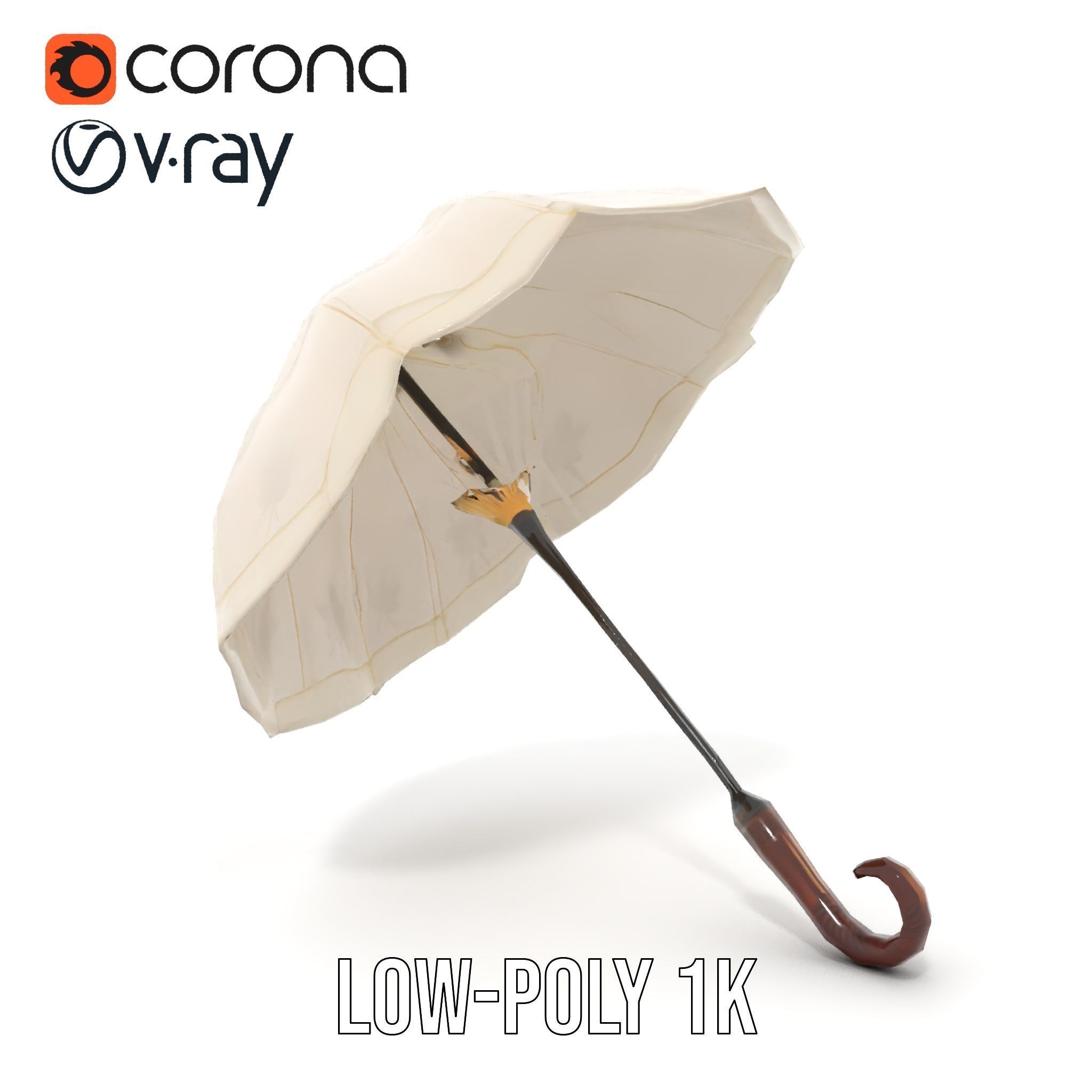 Elegant Lace Parasol Model Pack Low-poly 3D model_17
