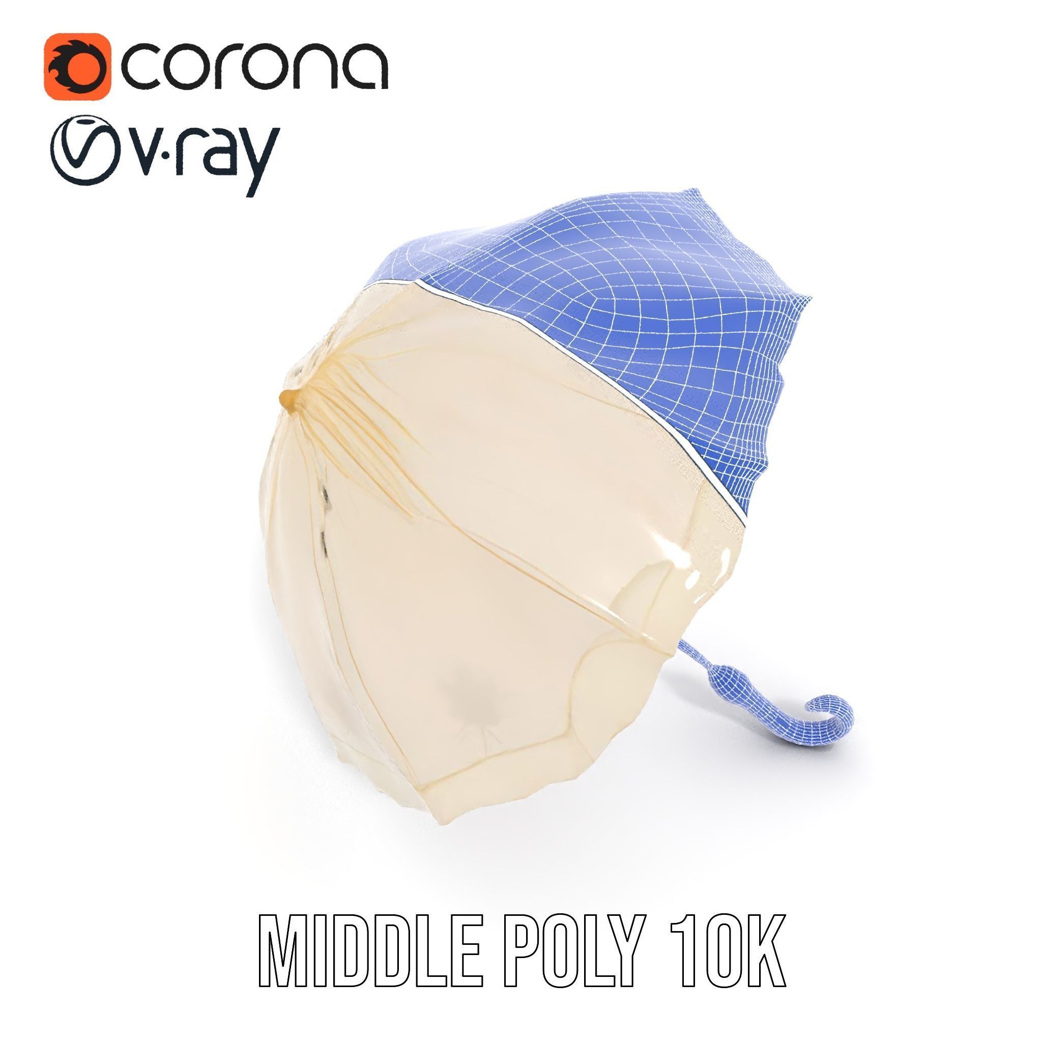 Elegant Lace Parasol Model Pack Low-poly 3D model_27