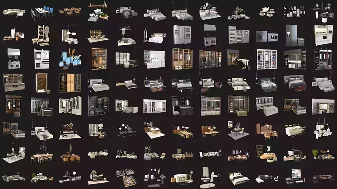 Archmodels Bundle vol 1 - home furniture and appliances 3D model