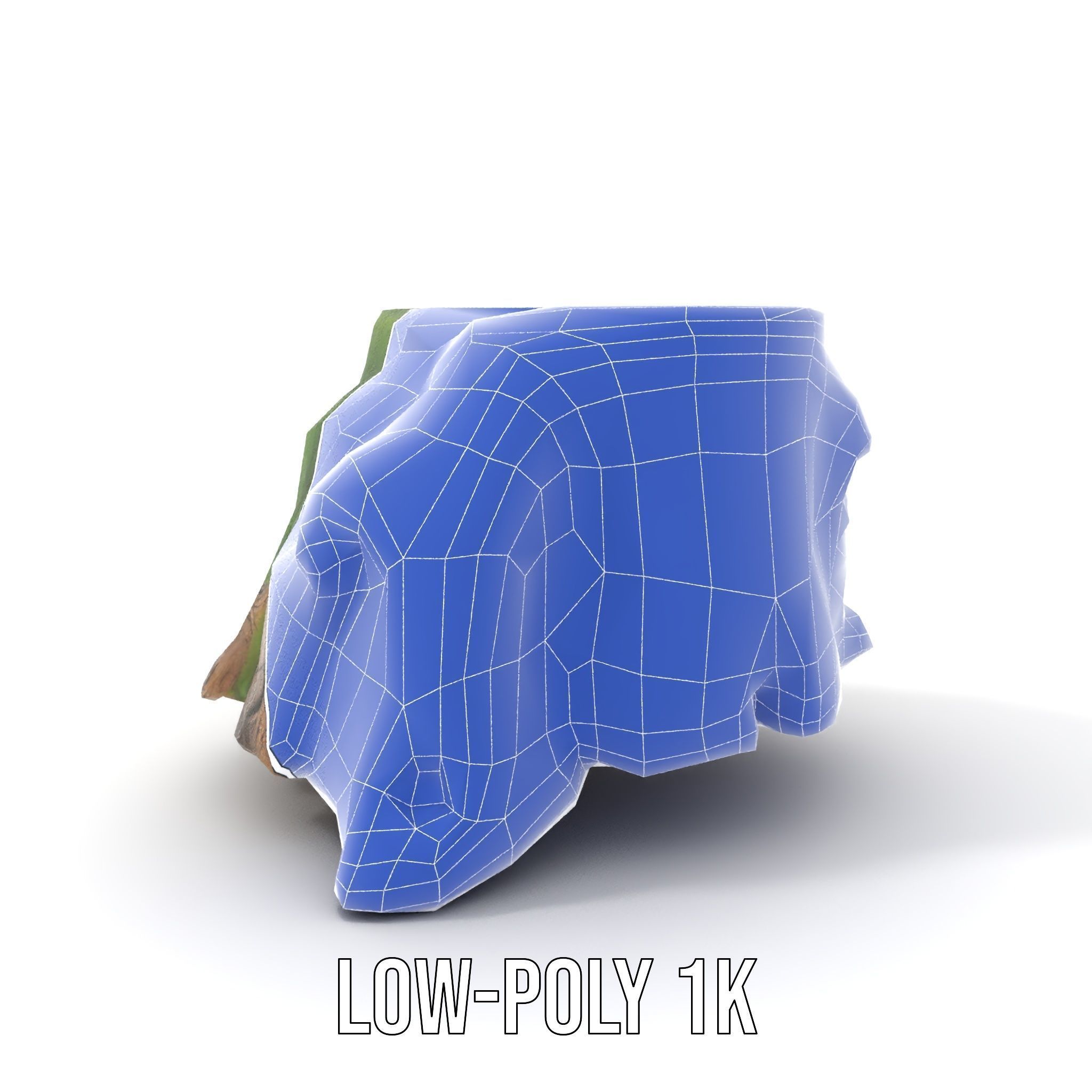 Mossy Tree Stump Model Pack Low-poly 3D model_25