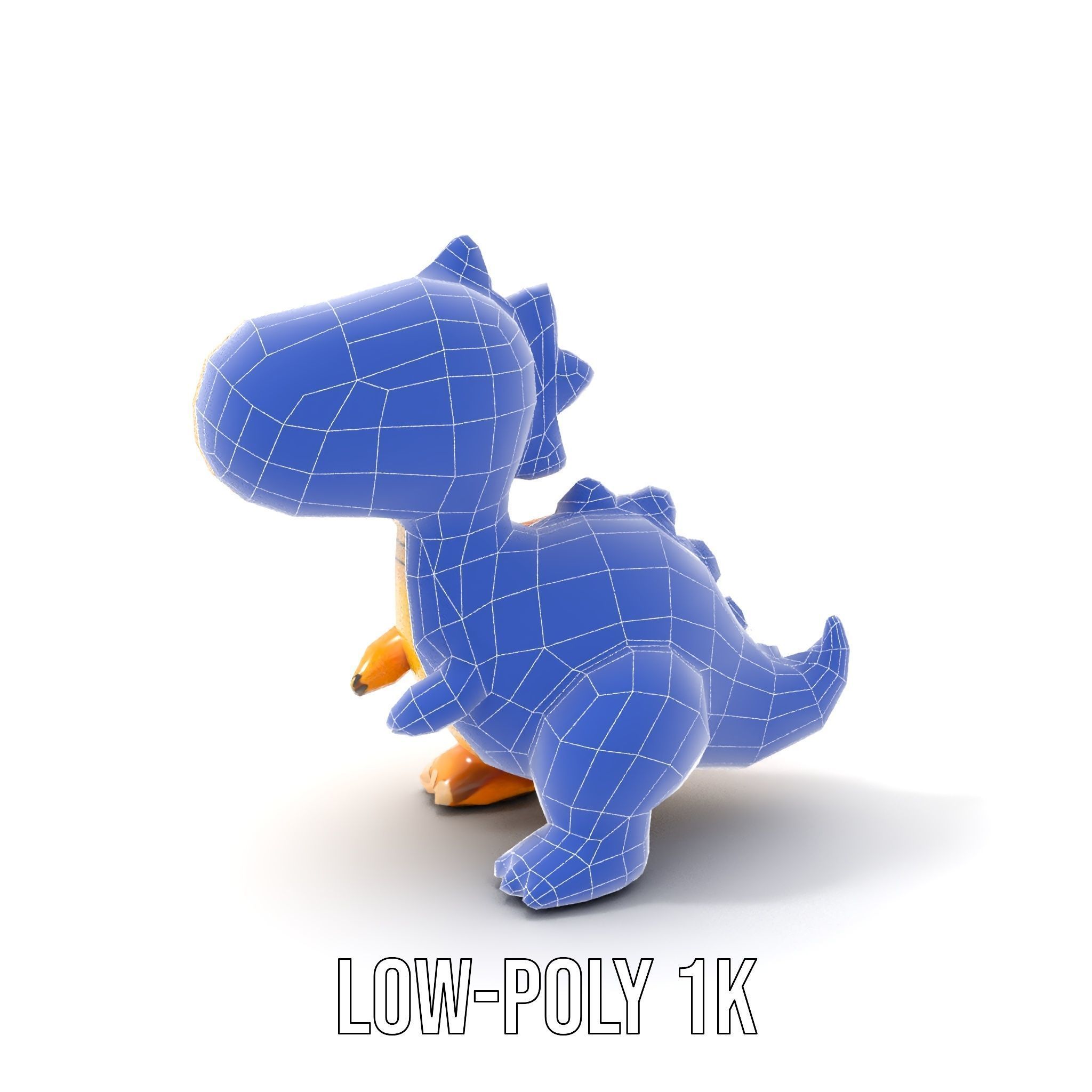 Smiling Dinosaur Character Model Pack Low-poly 3D model_14