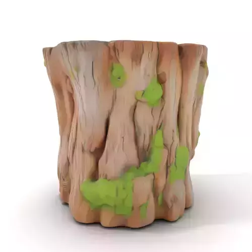 Realistic Mossy Tree Stump Model Pack for Natural Environments Low-poly 3D model