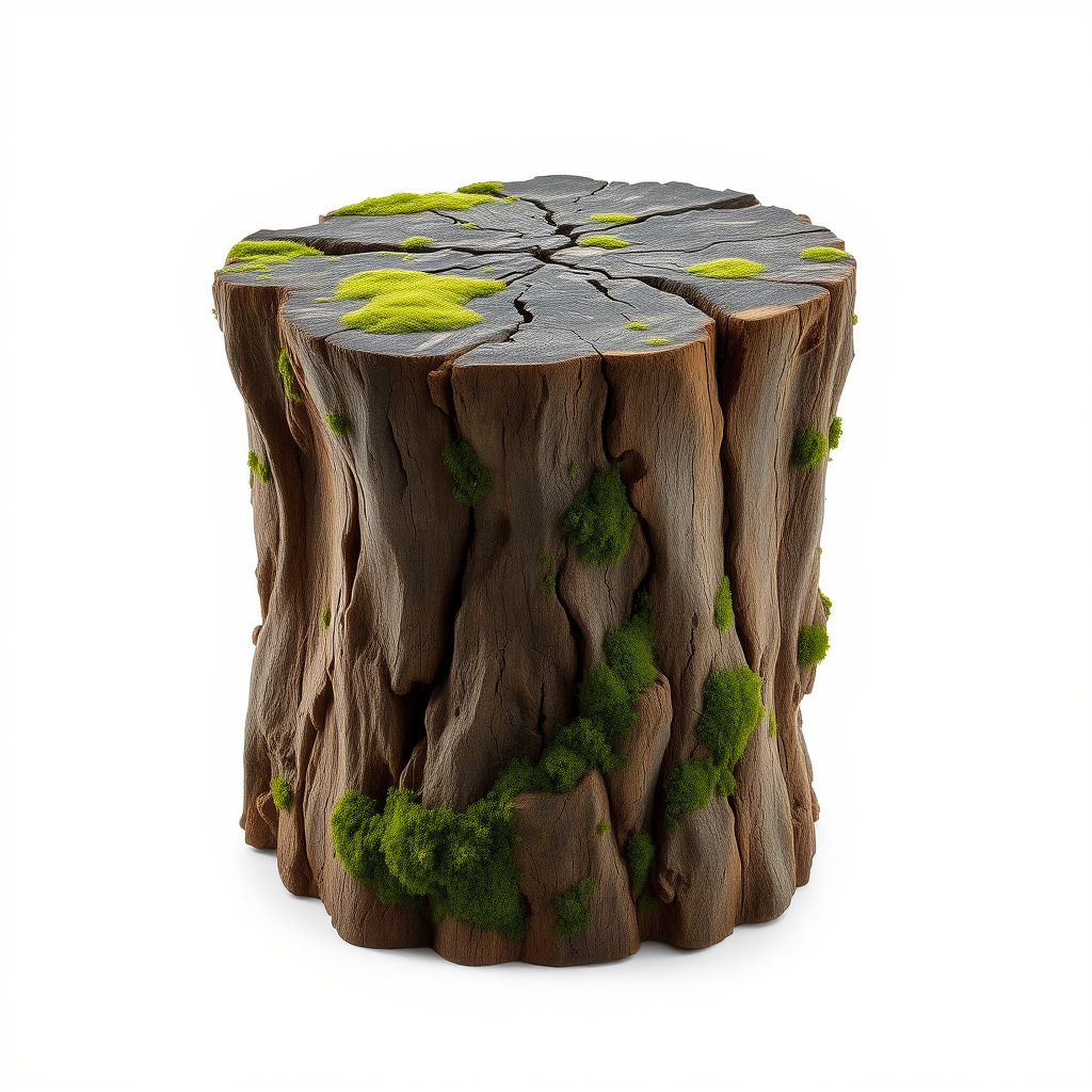 Realistic Mossy Tree Stump Model Pack for Natural Environments Low-poly 3D model_2