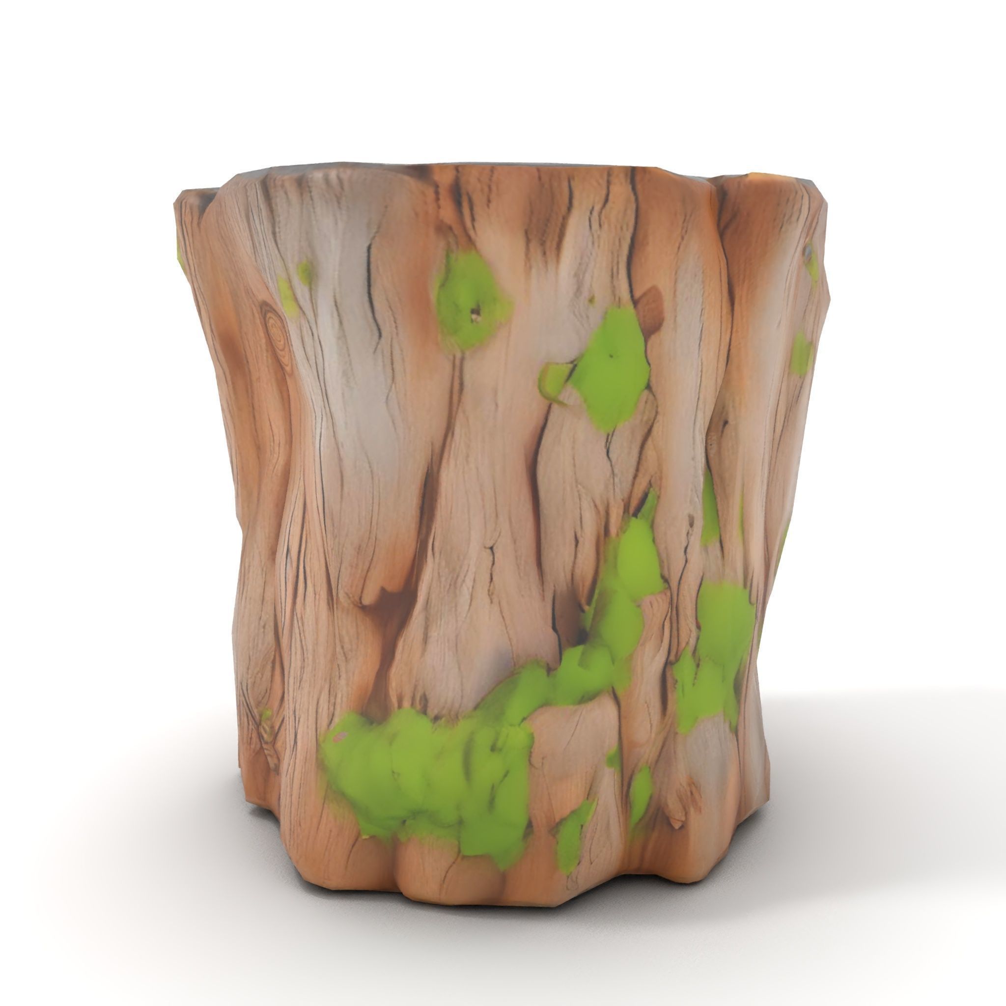 Realistic Mossy Tree Stump Model Pack for Natural Environments Low-poly 3D model_7