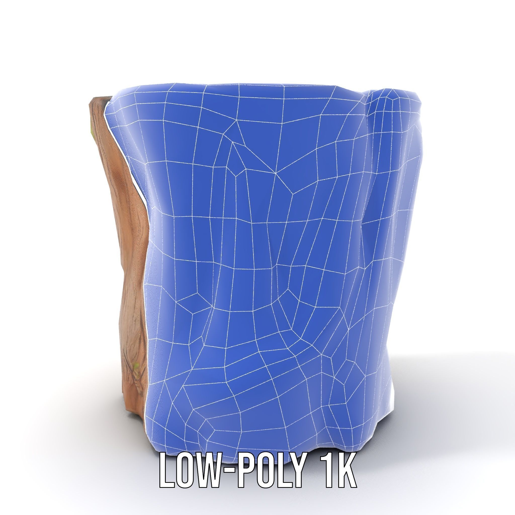 Realistic Mossy Tree Stump Model Pack for Natural Environments Low-poly 3D model_16