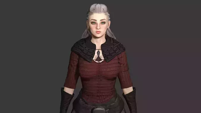 QUEEN SAHIRA Ver 02 - 3D CHARACTER FANTASY DARK QUEEN KNIGHT